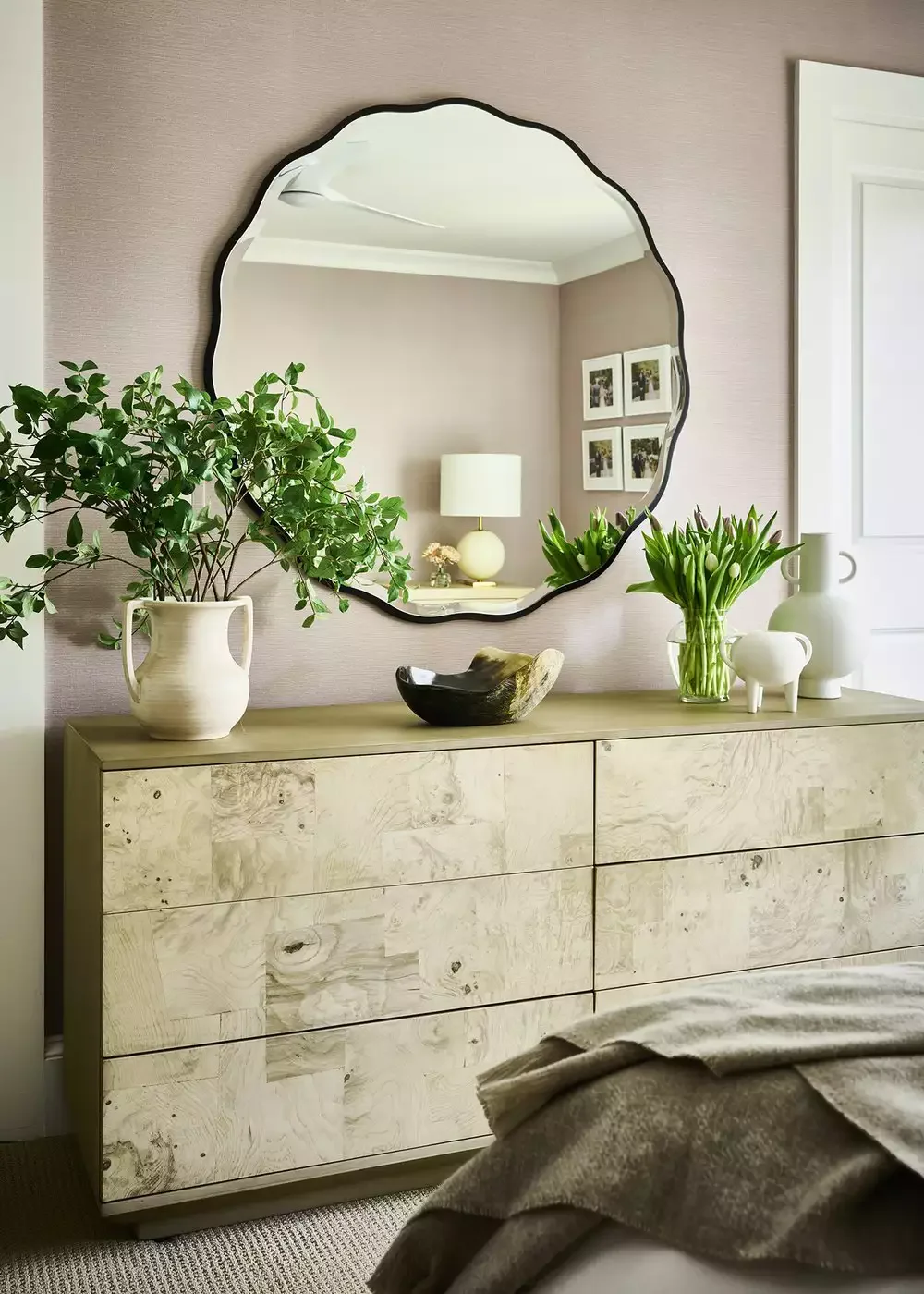 36 Beautiful Dresser Styling Ideas That Will Transform Your Bedroom 8 Incorporate Greenery
