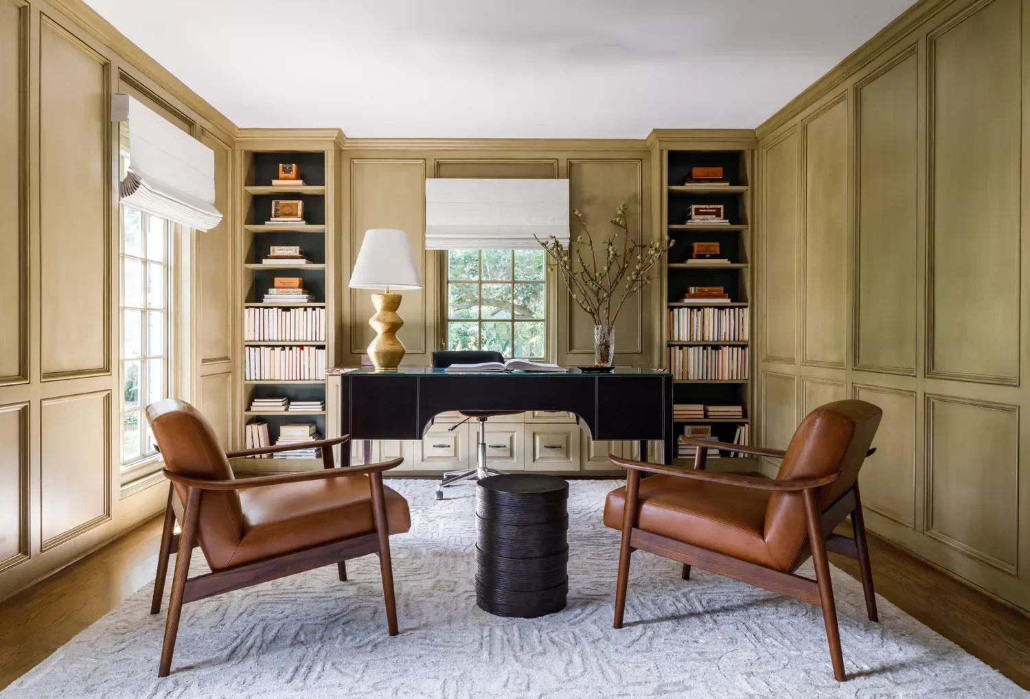 32 Study Room Ideas That Will Transform Your Workspace Into a Productivity Paradise Incorporate Leather Elements