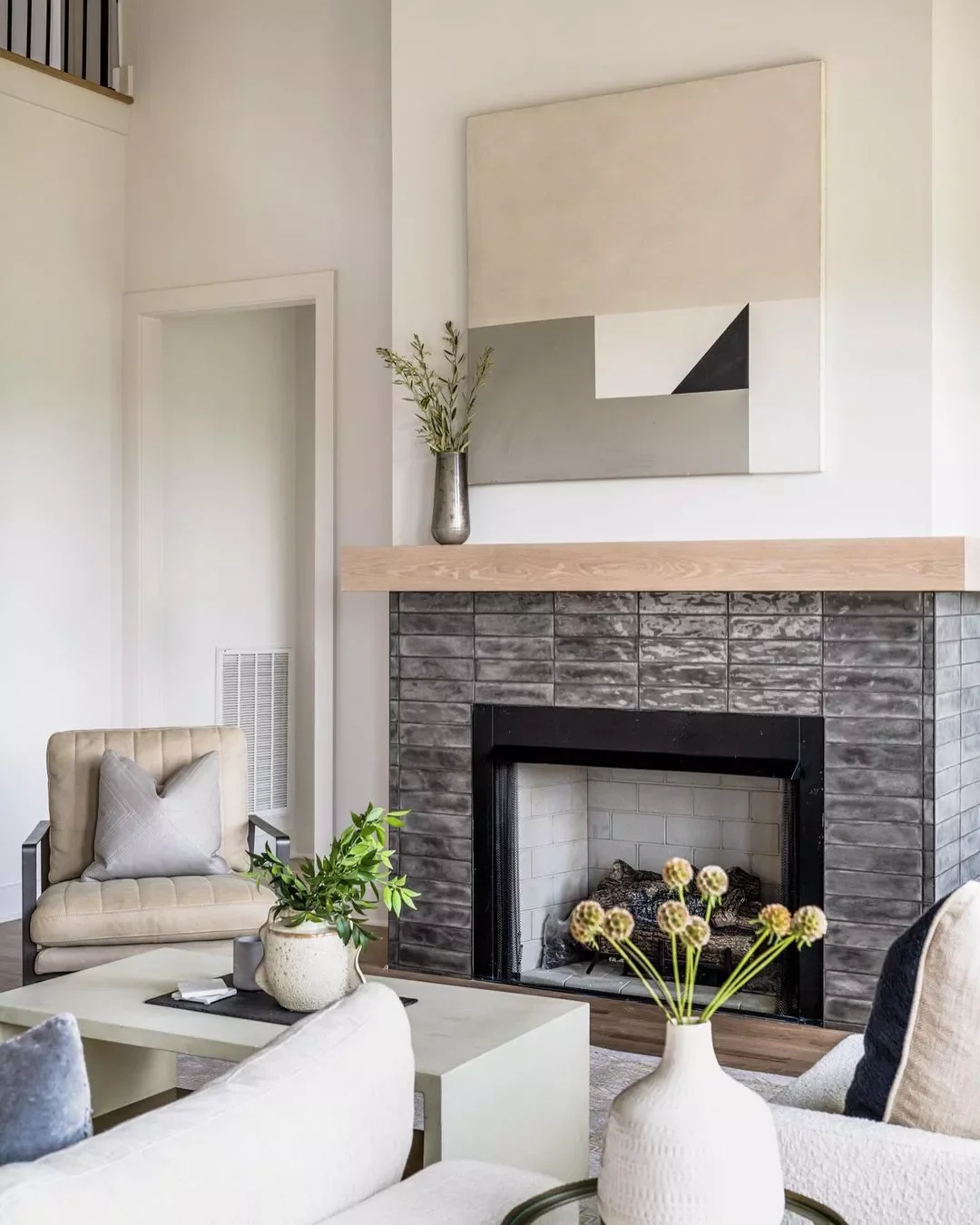 50 Contemporary Fireplace Designs That Will Transform Your Living Space 18 Incorporate Shiny Tiles
