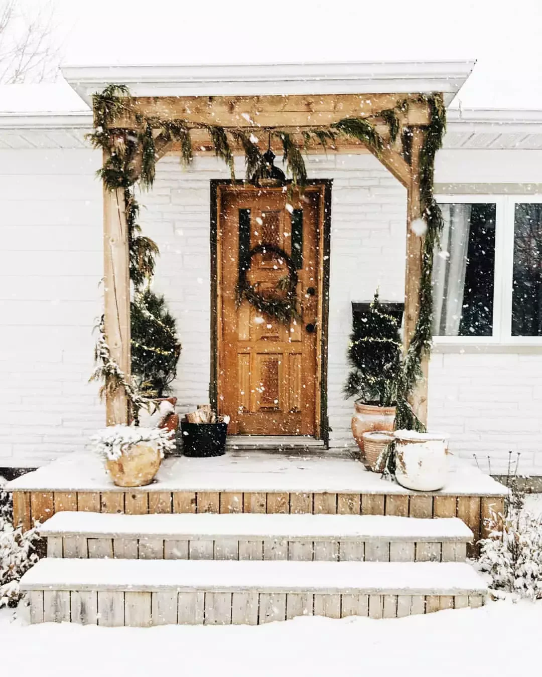 38 Charming Farmhouse Porch Ideas That Create the Perfect Welcome 9 Incorporate Wood Elements