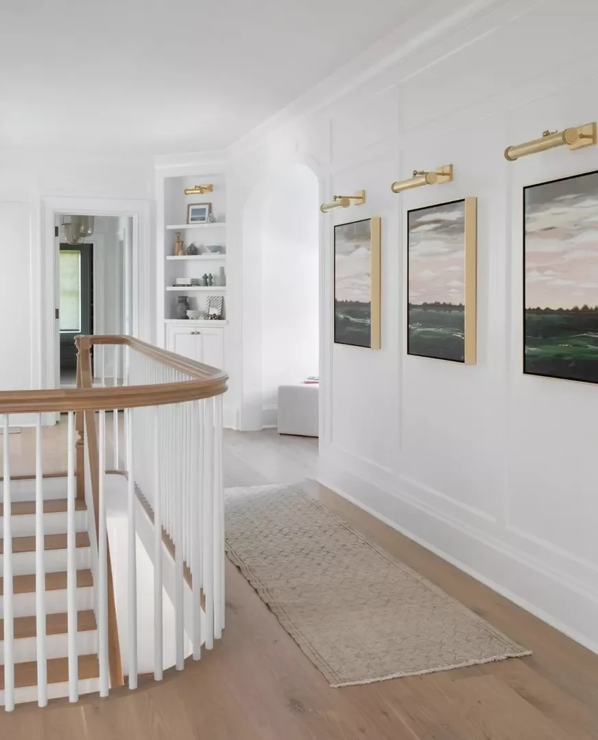 30 Smart Ways to Transform Your Narrow Hallway Into a Stylish Space 29 Incorporate a Corner Bookcase