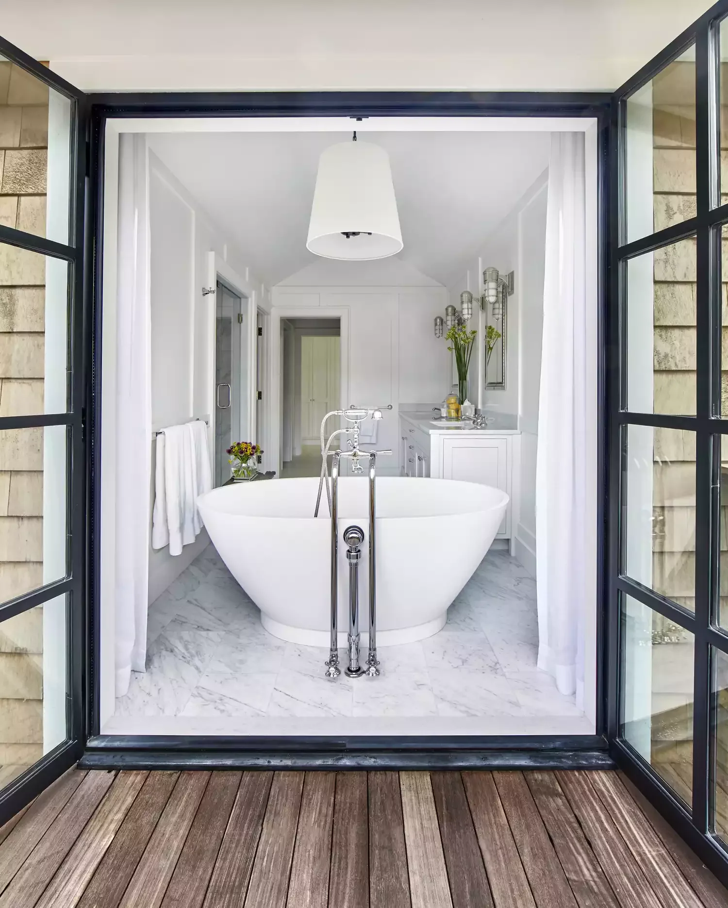 50 Luxurious Bathroom Ideas to Create Your Perfect Self-Care Sanctuary 28 Indoor-Outdoor Bathtub