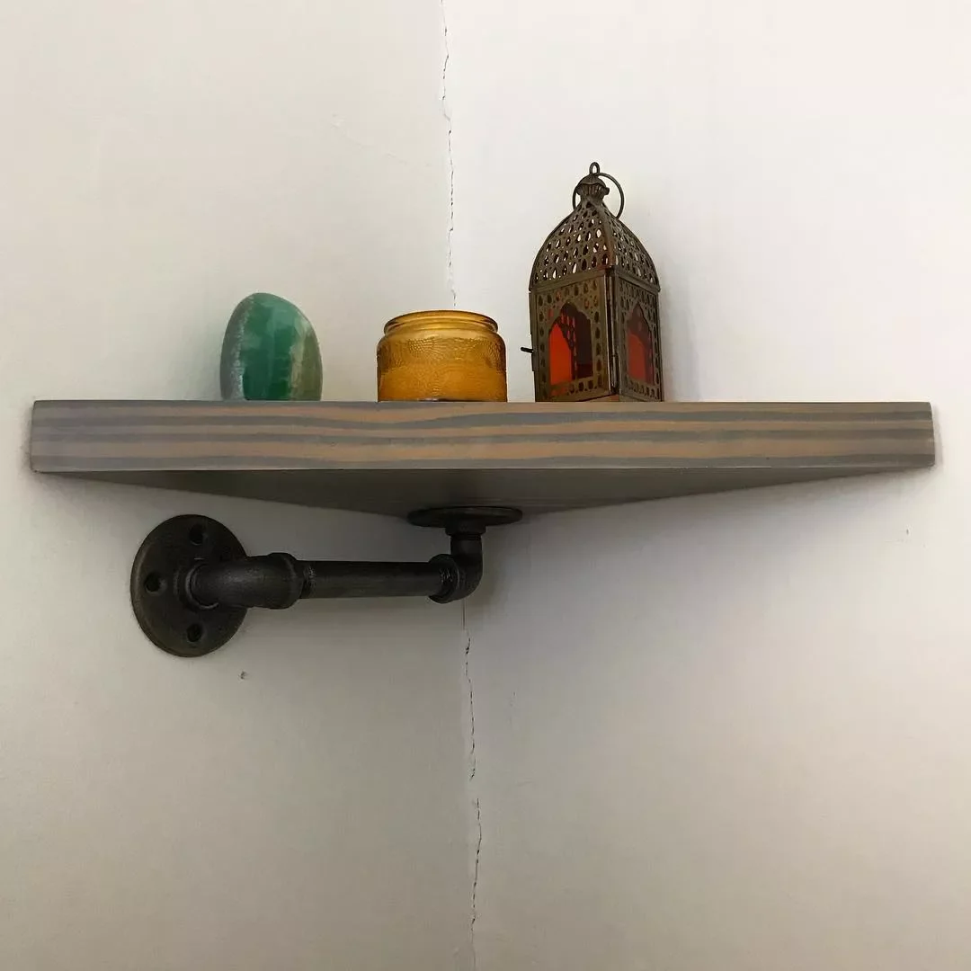 47 Creative Corner Shelf Ideas That'll Transform Your Space Industrial Corner Shelf