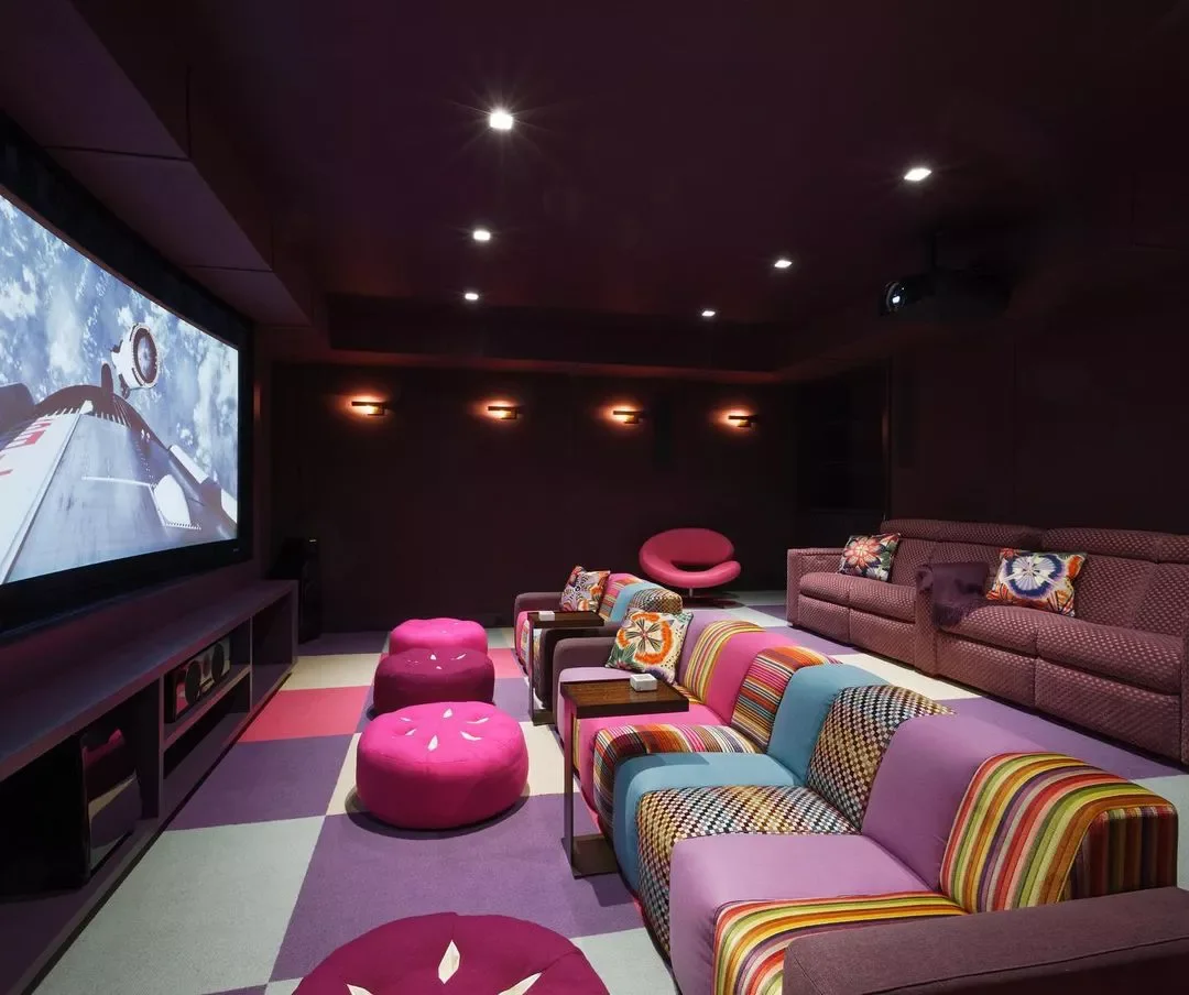 23 Stunning Home Theater Design Ideas to Transform Your Space 13 Infuse Color
