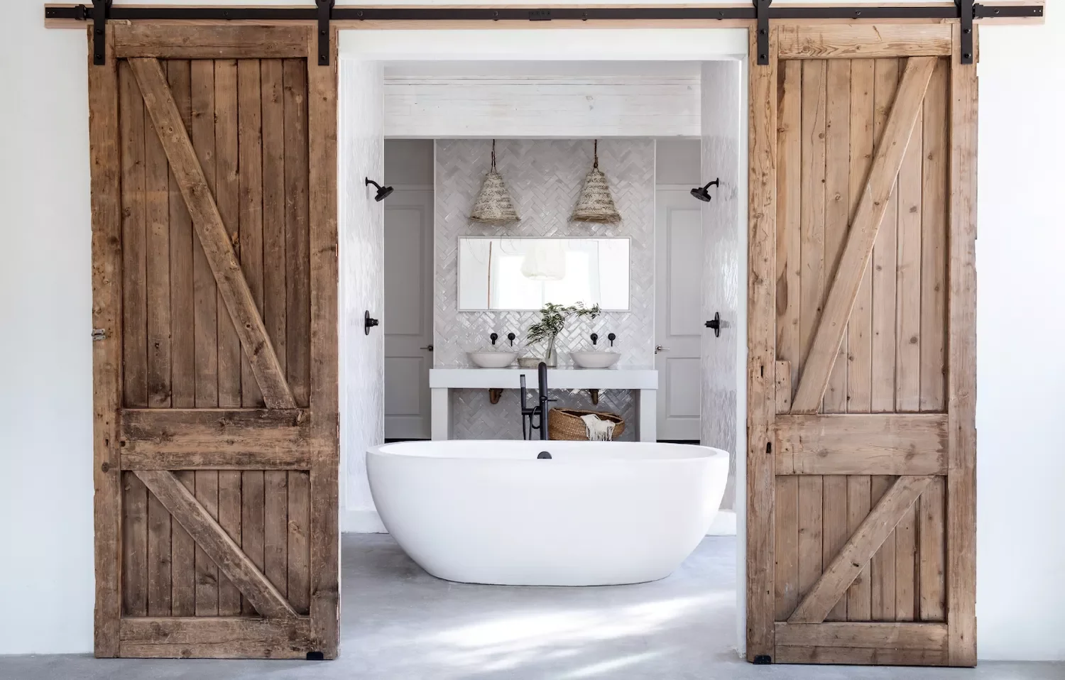 68 Stunning Bathroom Designs That Will Make You Never Want to Leave 23 Install Barn Doors