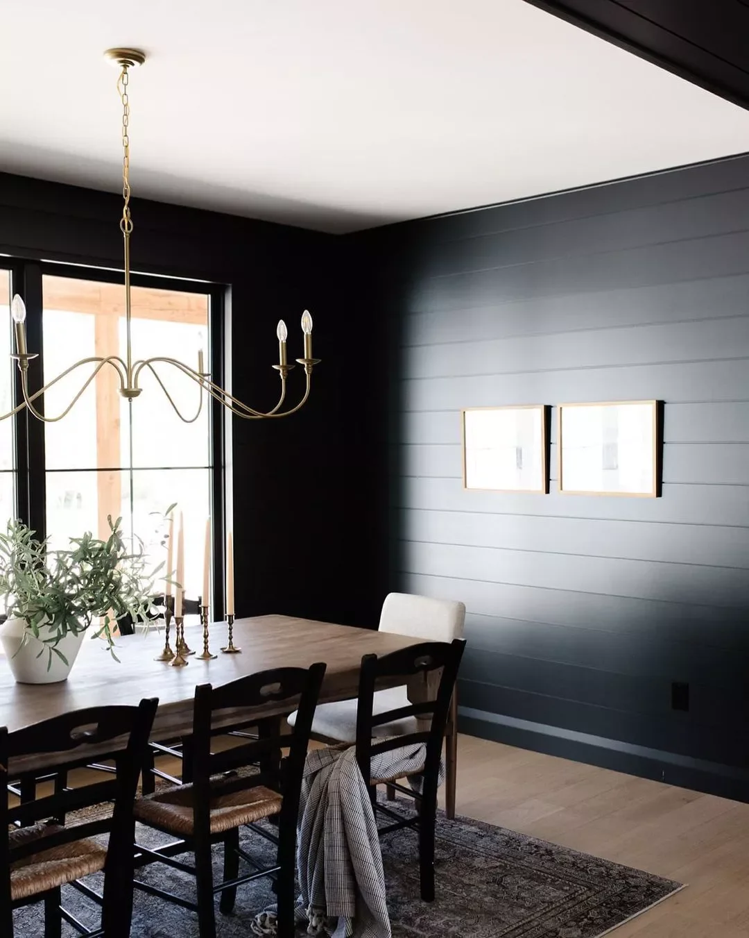 40 Stunning Black Dining Room Ideas to Transform Your Space 37 Install Black Shiplap
