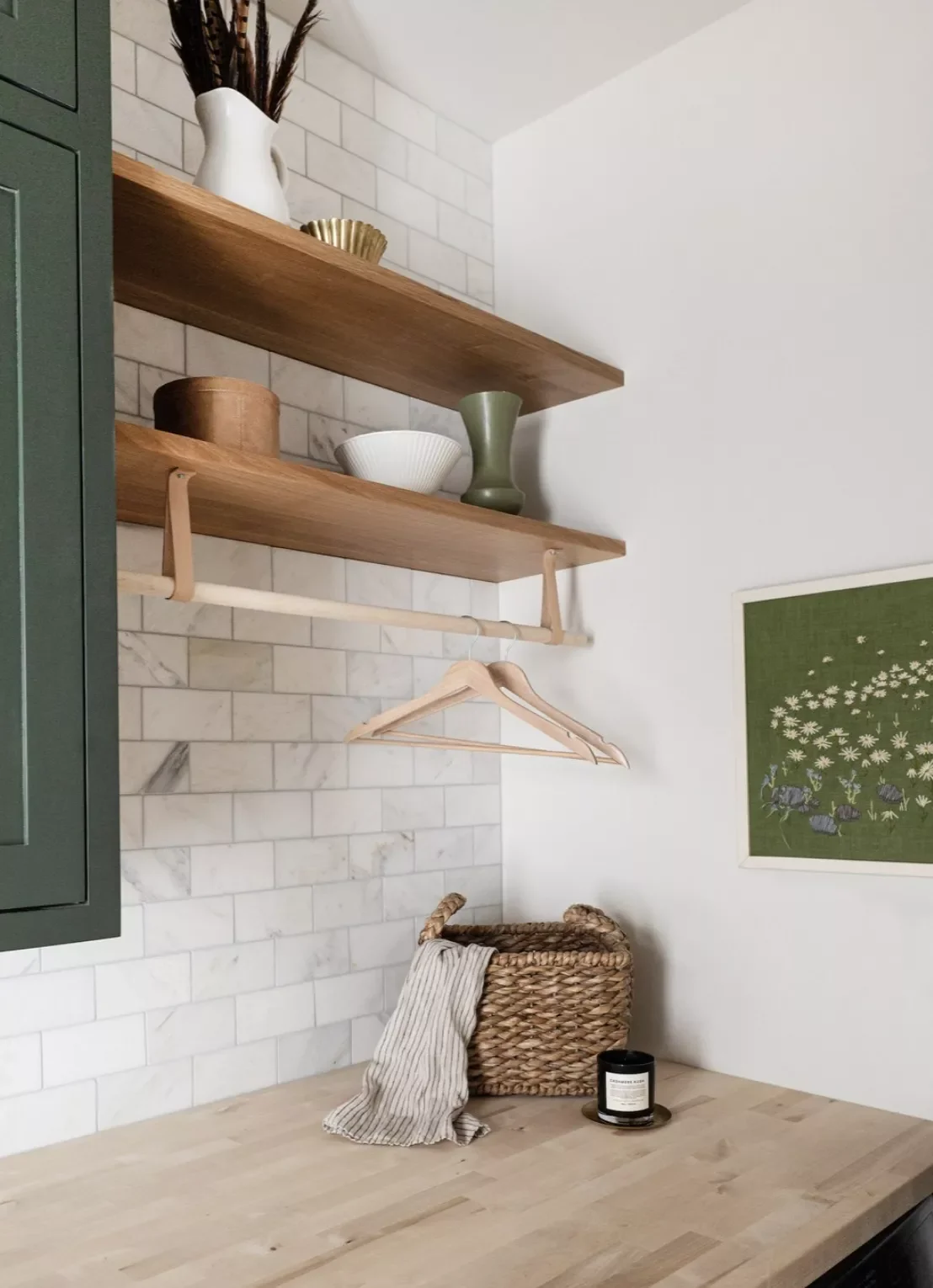33 Contemporary Laundry Space Ideas for a Timeless Home Install Butcher Block