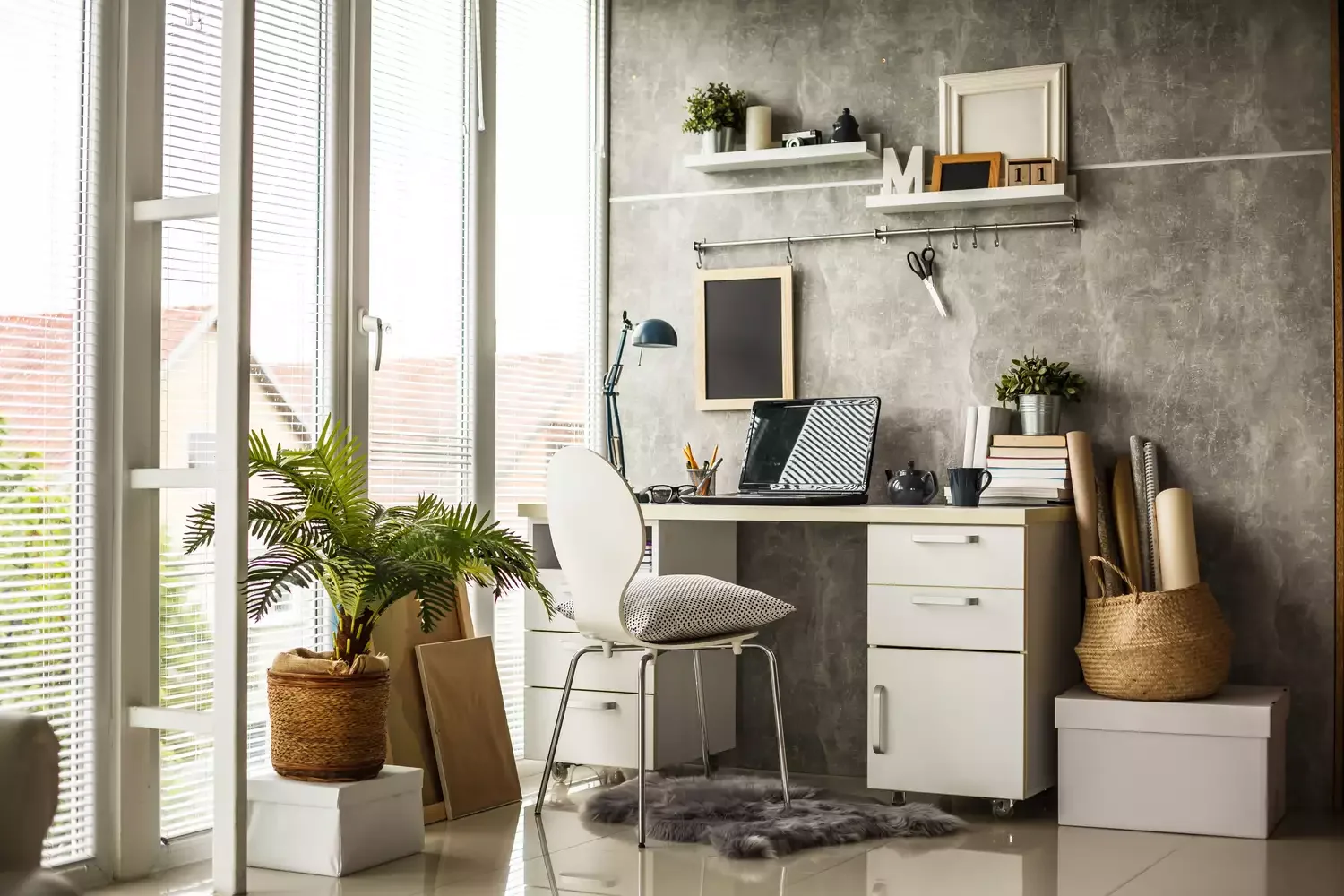 28 Brilliant Ways to Transform Your Workspace Into an Organized Haven Install Floating Shelves