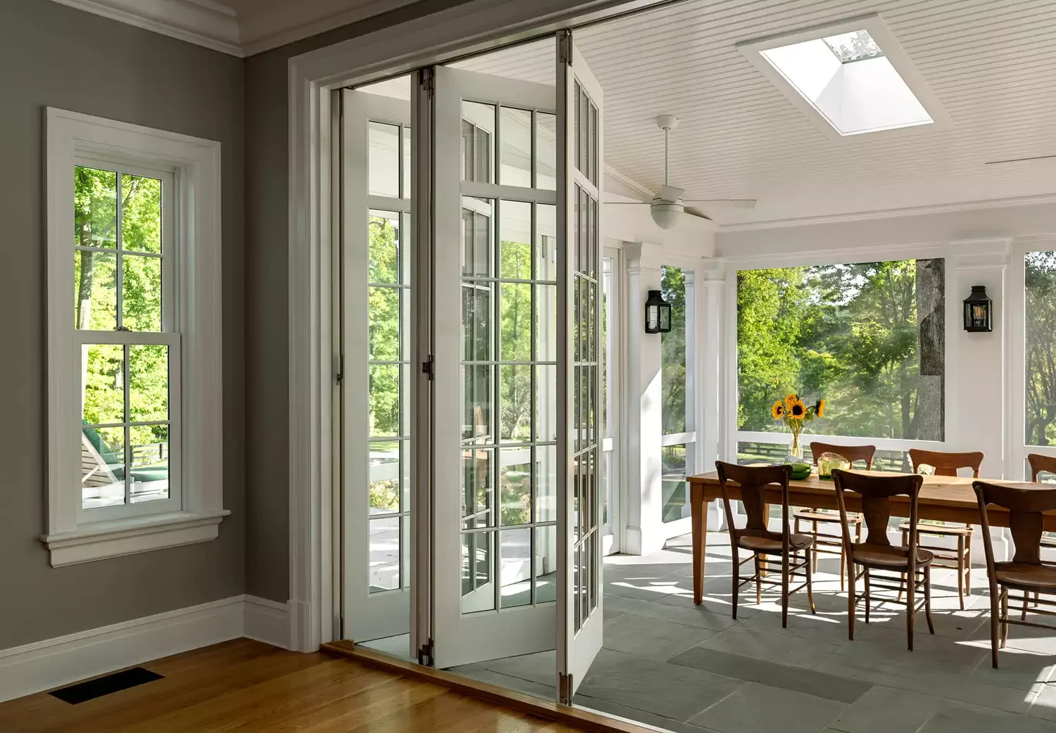 62 Stunning Screen Porch Ideas to Create the Perfect Indoor-Outdoor Retreat Install Folding Porch Doors