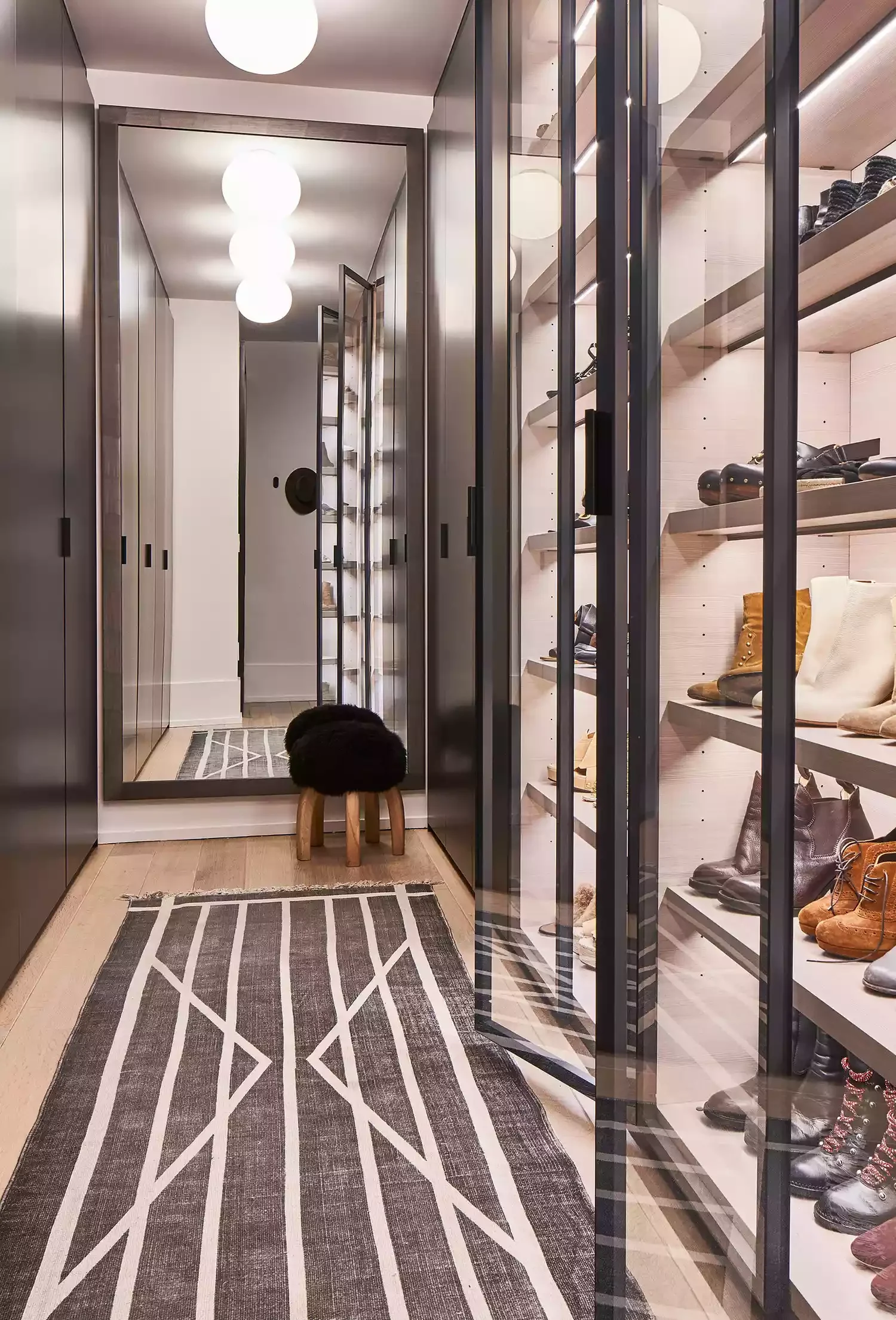 47 Smart Closet Solutions That Will Transform Your Storage Space Install Glass-Front Doors