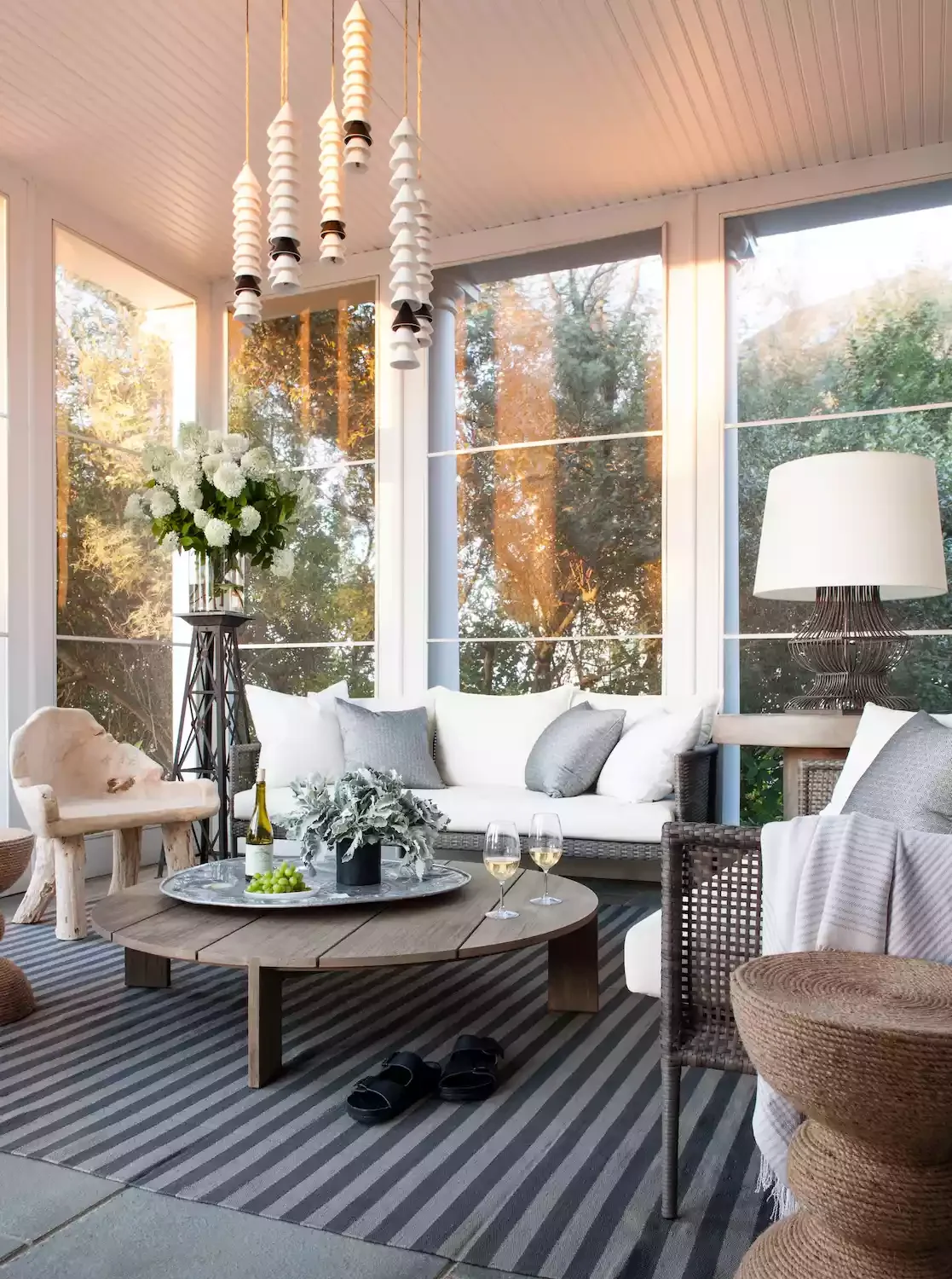 50 Stunning Sunroom Ideas That Transform Your Home Into a Light-Filled Paradise 16 Install Light Fixtures