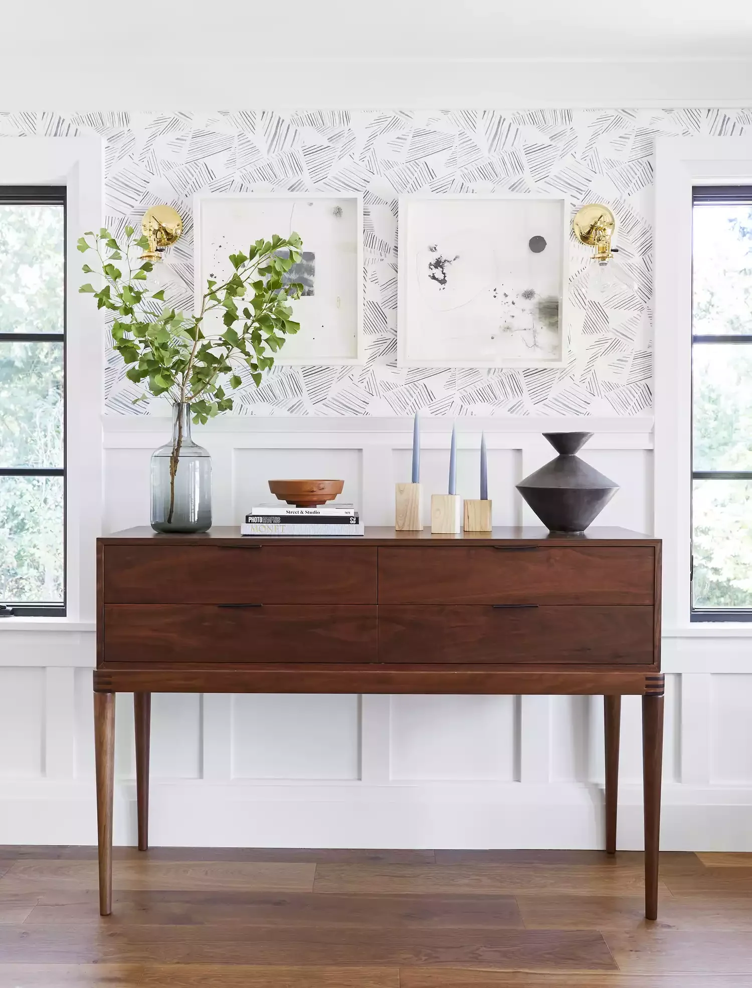 30 Beautiful Ways to Style Your Sideboard in Every Room Install Paneling