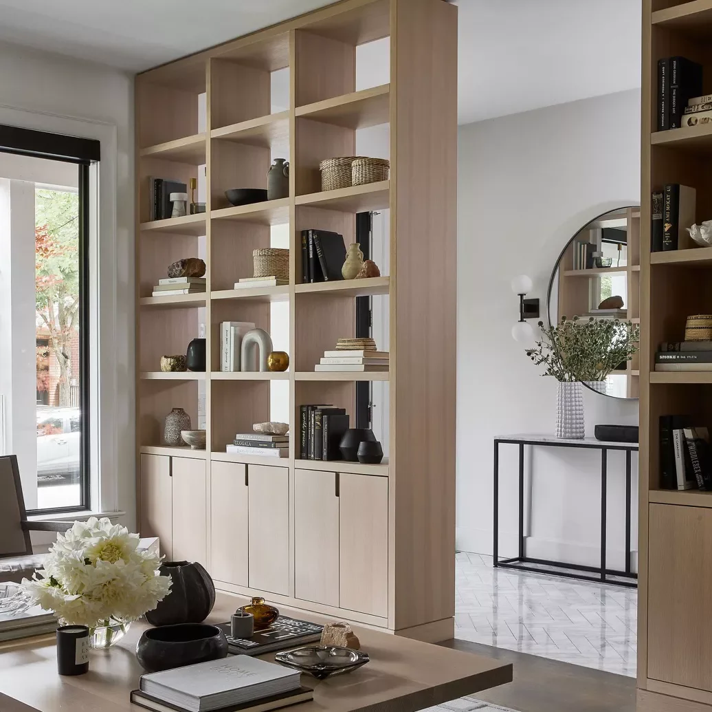20 Beautiful Living Room Shelving Ideas to Transform Your Space 10 Install Room-Dividing Shelves