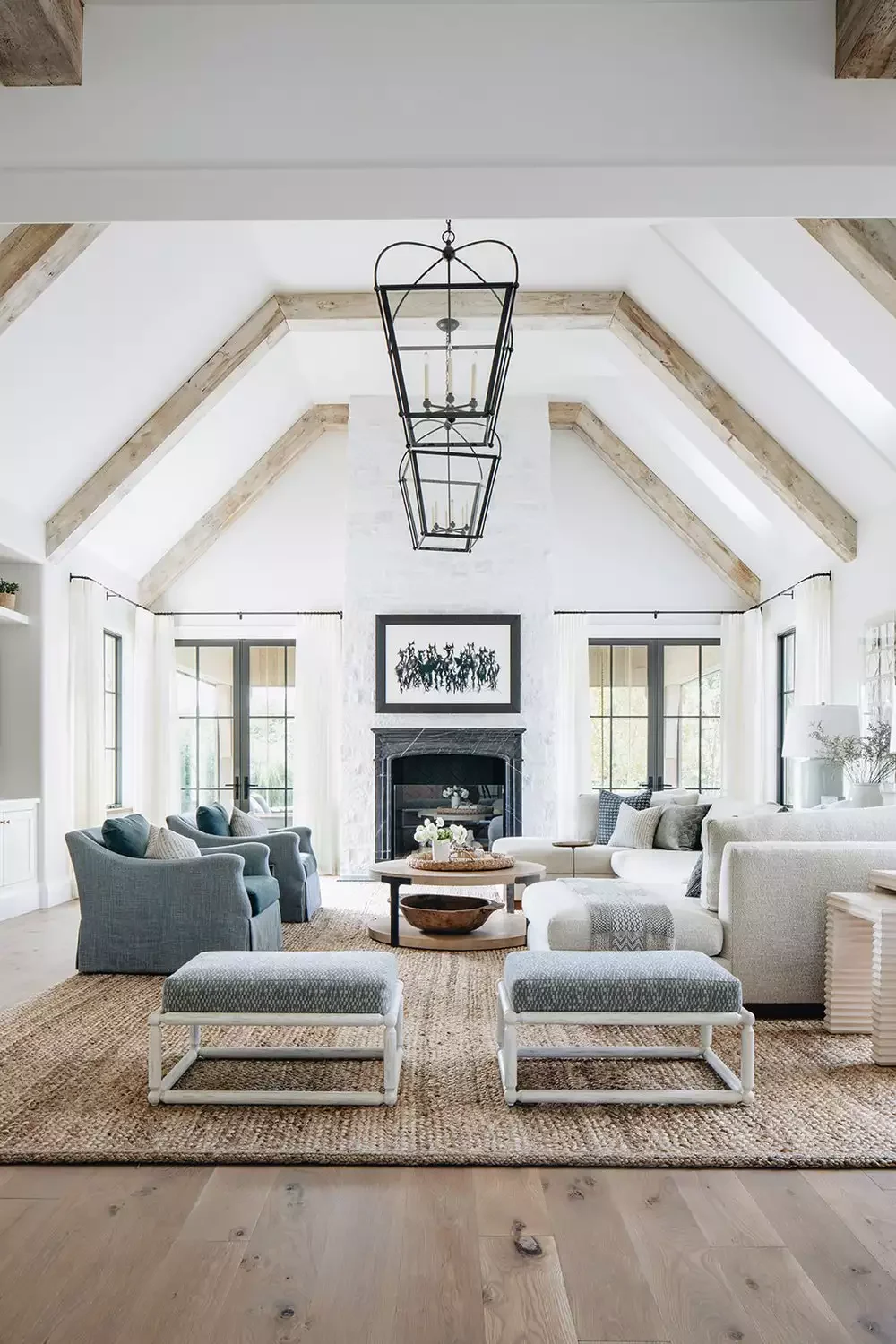 35 Brilliant Open Floor Plan Design Ideas That Create Amazing Flow 3 Install Some Ottomans