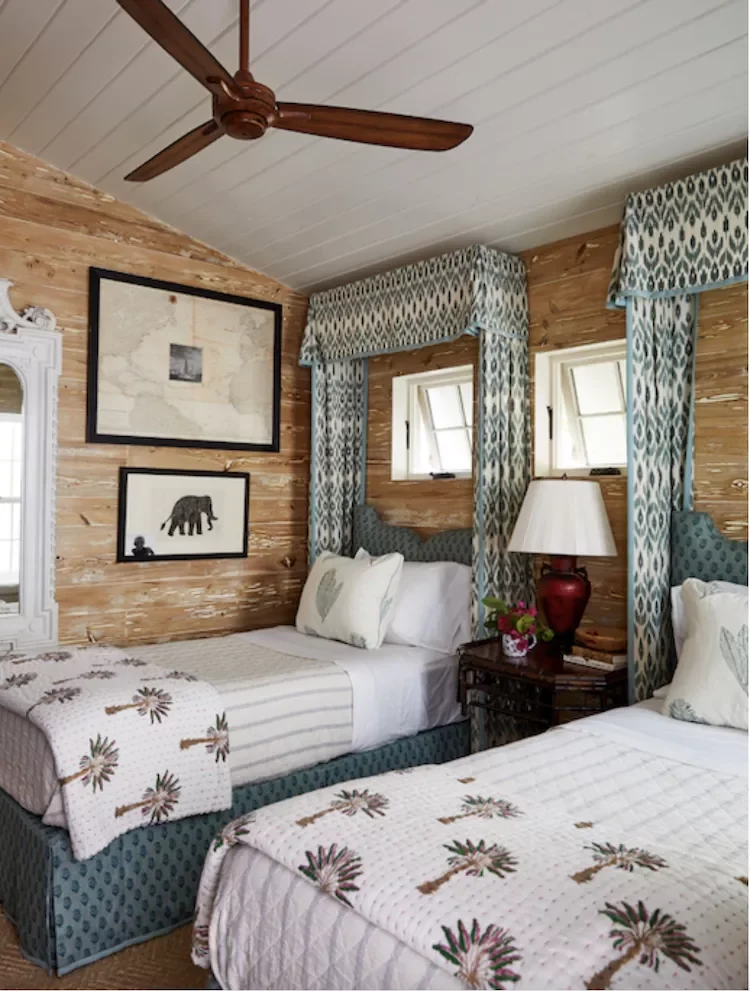 22 Smart Ways to Fit Two Beds in Your Small Bedroom 12 Install Wall Canopies