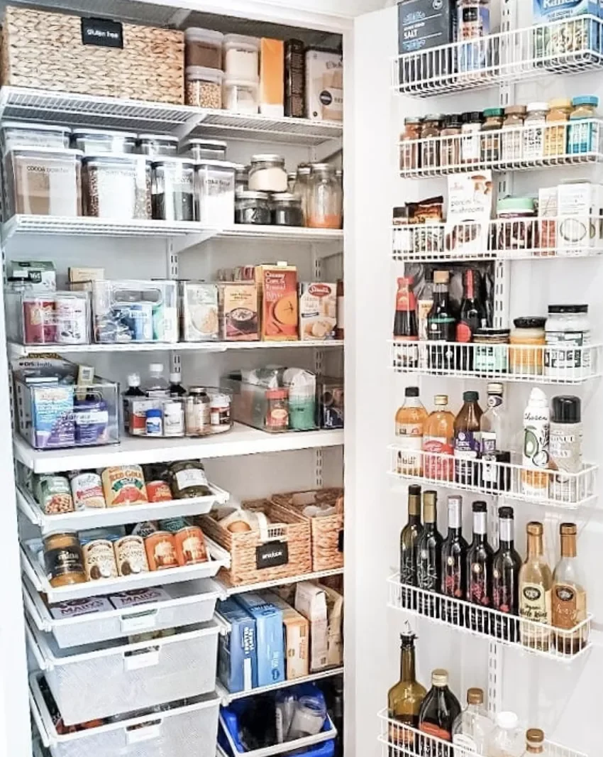 20 Smart Pantry Organization Ideas That Will Transform Your Kitchen Storage Install Wire Shelving Behind the Door