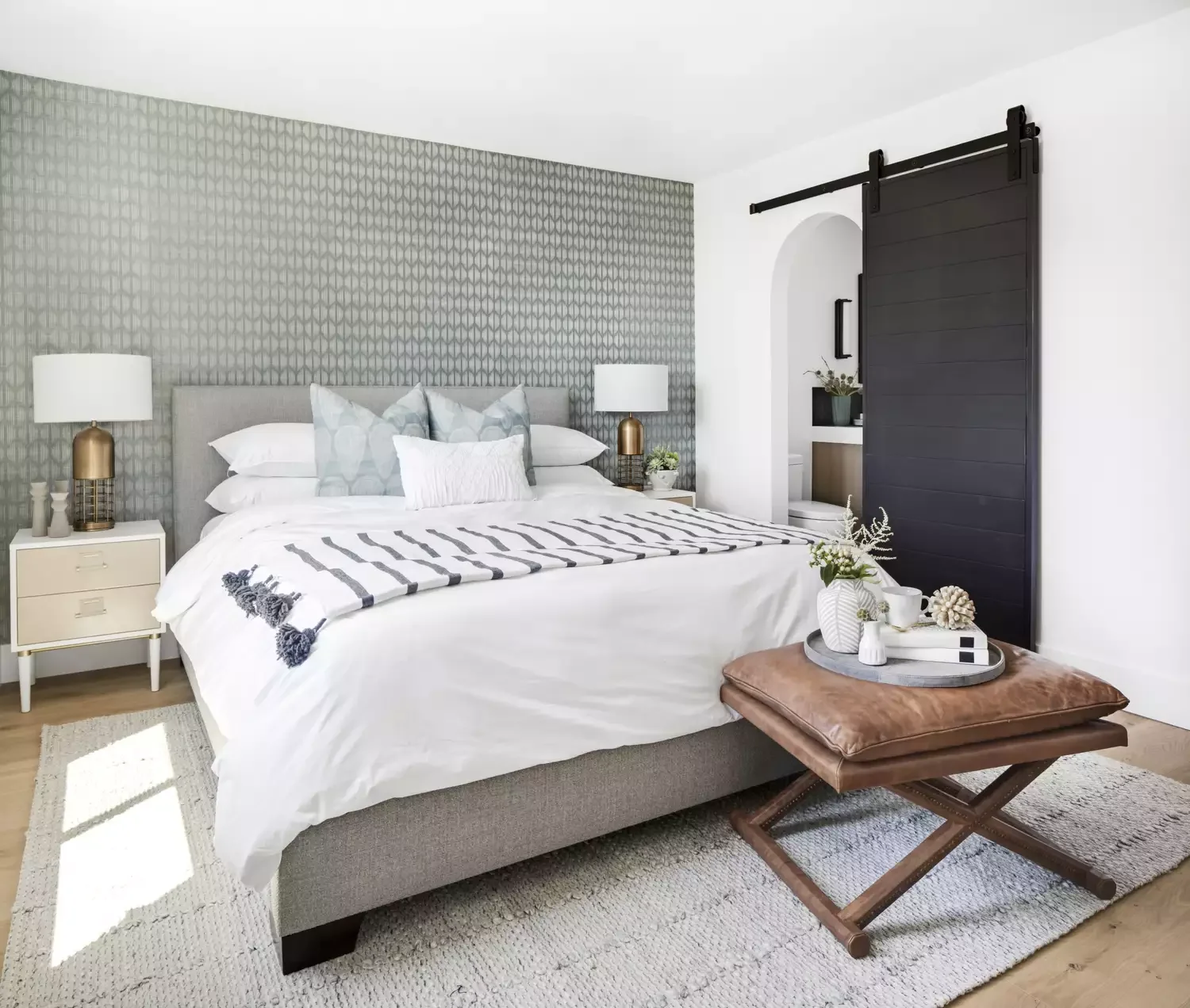 38 Charming Coastal Farmhouse Decorating Ideas to Transform Your Home 6 Install a Barn Door