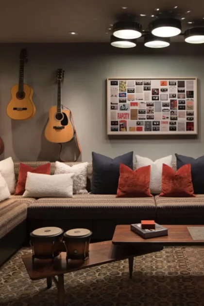 13 Basement Ceiling Ideas to Transform Your Space 2 Install a Fancy Flush Mount