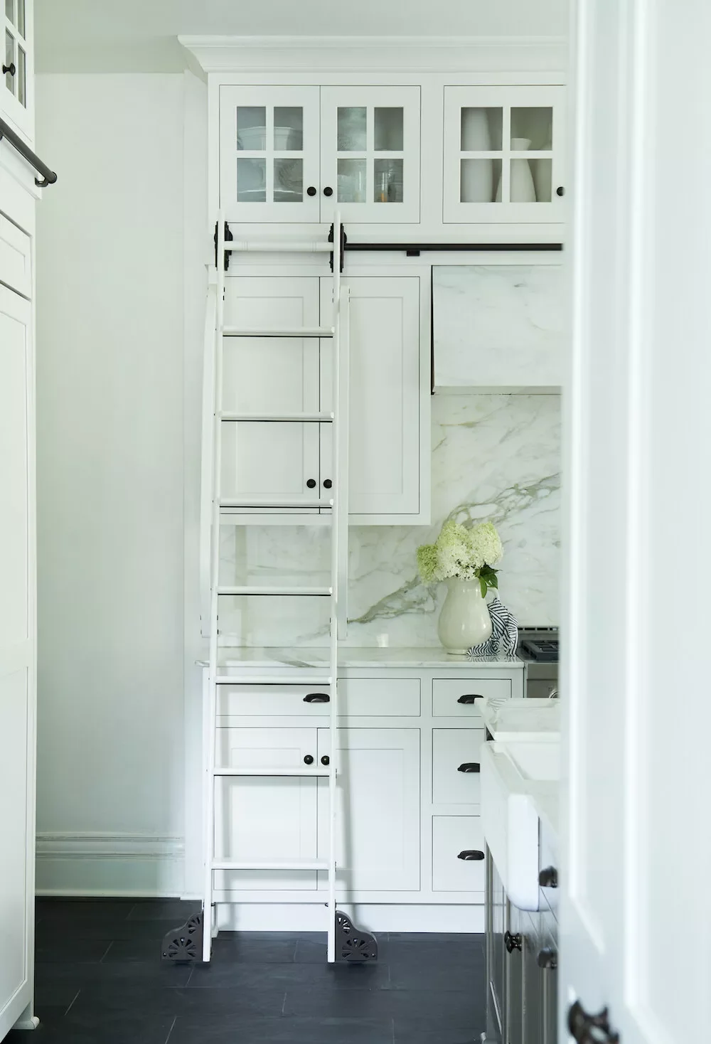 60 Smart Kitchen Cabinet Organization Ideas That Will Transform Your Space Install a Library Ladder