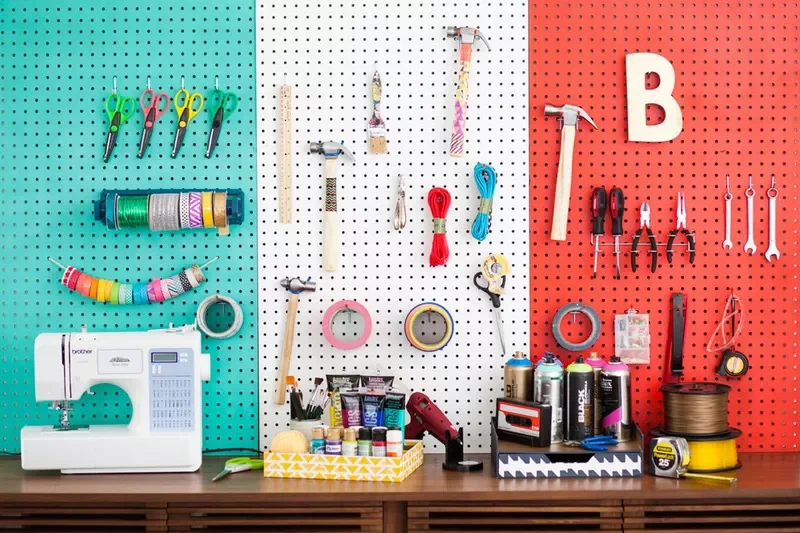 49 Brilliant Storage Solutions to Transform Every Room in Your Home Install a Pegboard for Tools and Craft Supplies