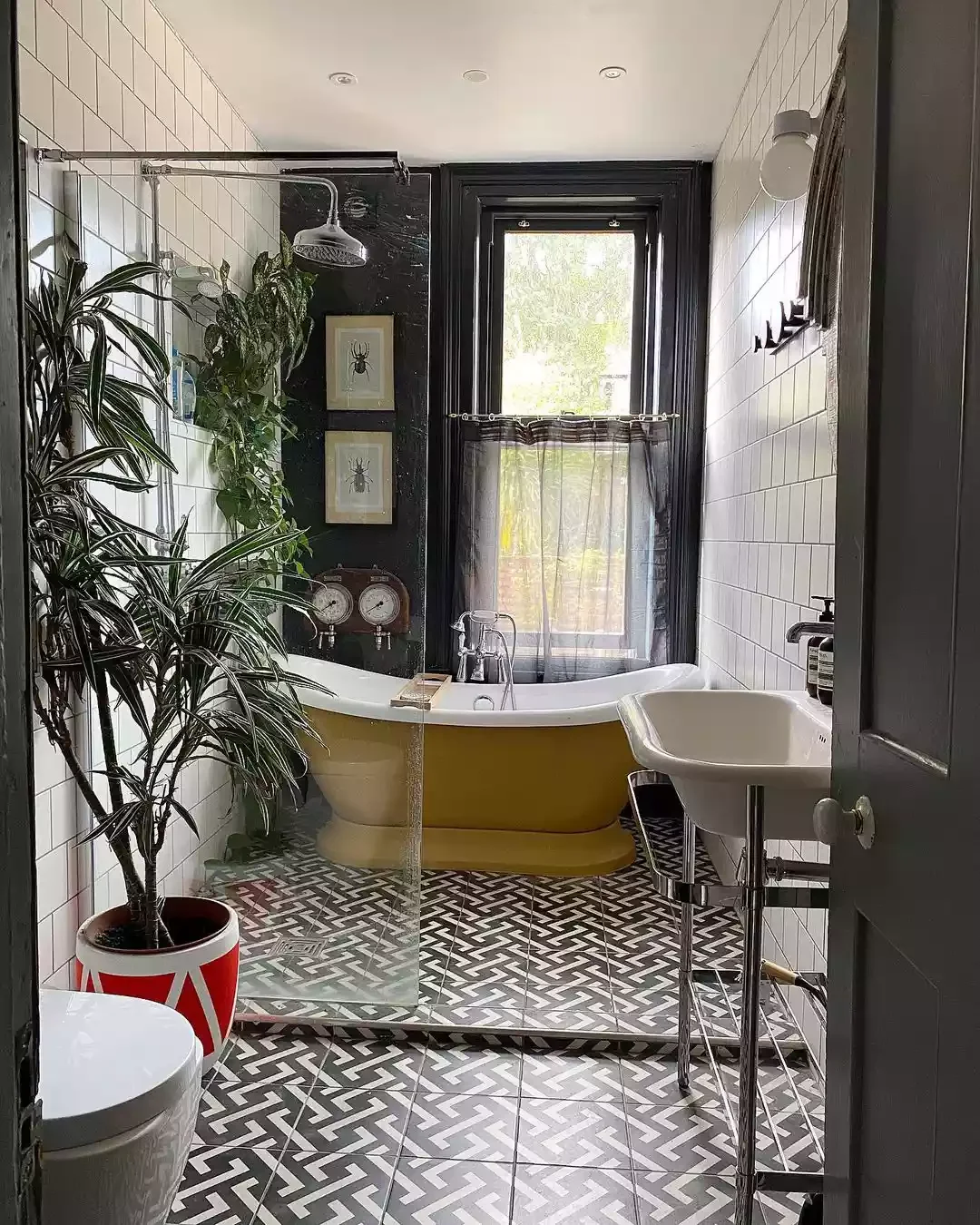 20 Stunning Bathroom Window Treatment Ideas That'll Transform Your Space 18 Install a Sheer Curtain if Your Bathroom is Secluded