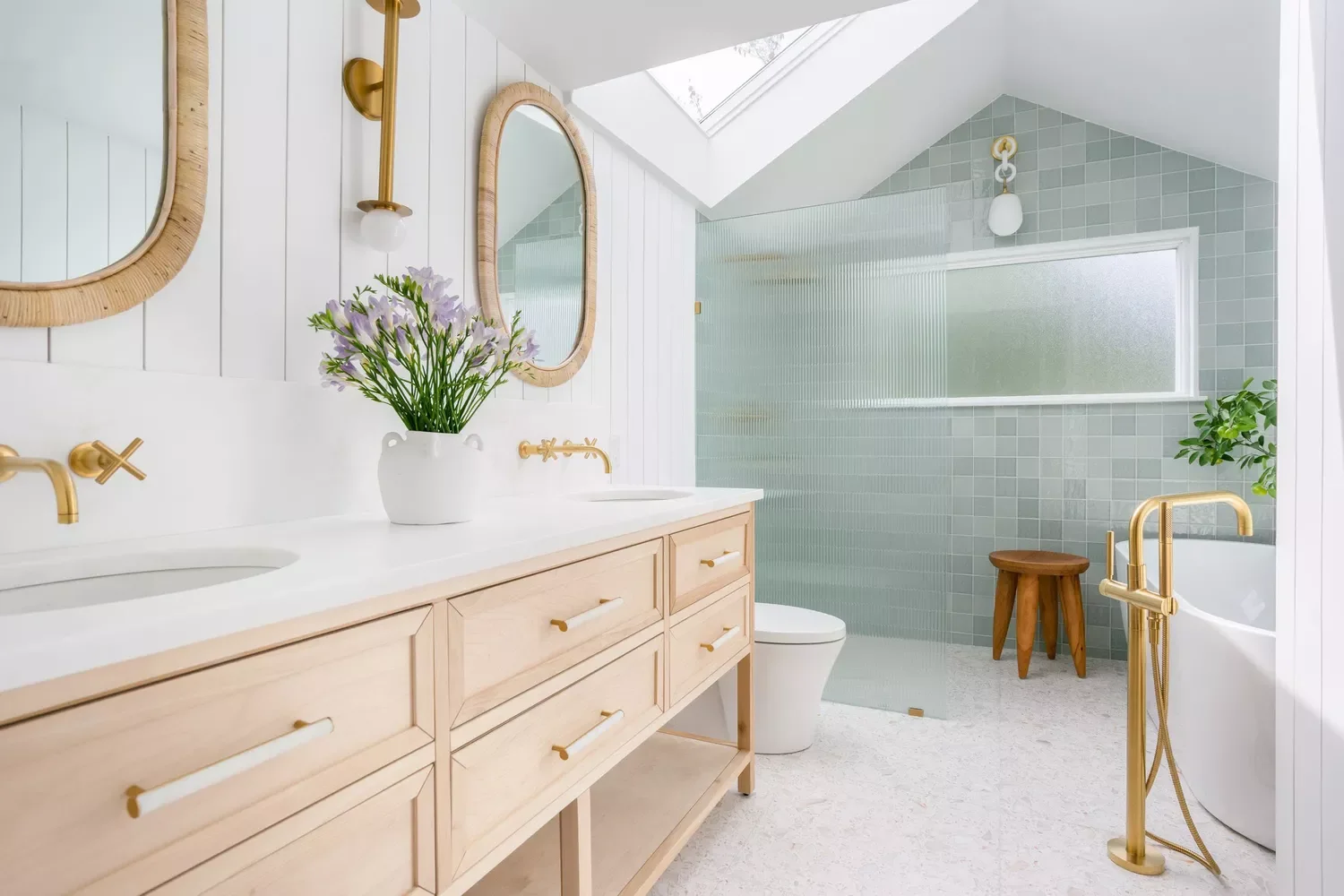 30 Bathroom Wall Decor Ideas That Refresh Your Space This Year Install a Shower Tile Accent