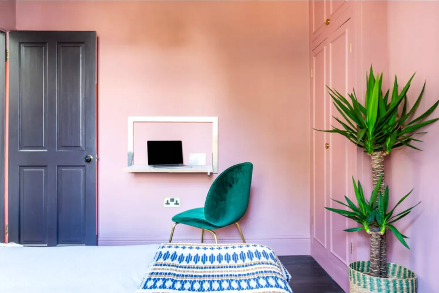 45 Bedroom Office Ideas to Perfect Your Work-Life Balance 13 Install a Sleek Wall Desk