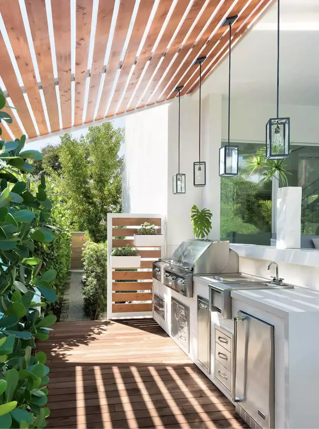 50 Stunning Patio Cover Ideas to Transform Your Outdoor Space Install a Wood Slat Roof