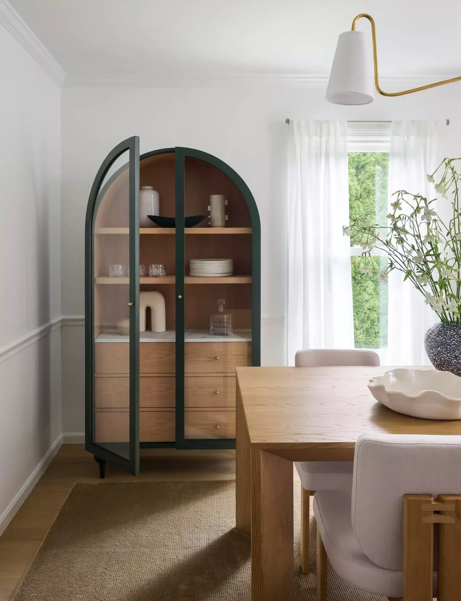 98 Stunning Dining Room Ideas to Transform Your Entertainment Space Install an Arched Cabinet