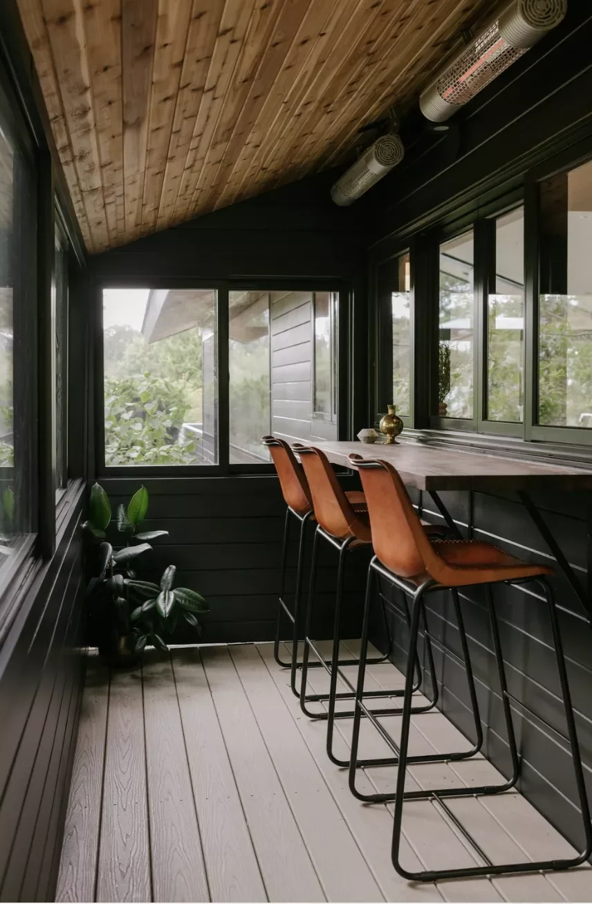 24 Stunning Modern Screened Porch Ideas to Transform Your Outdoor Living Space 8 Install an Indoor-Outdoor Bar