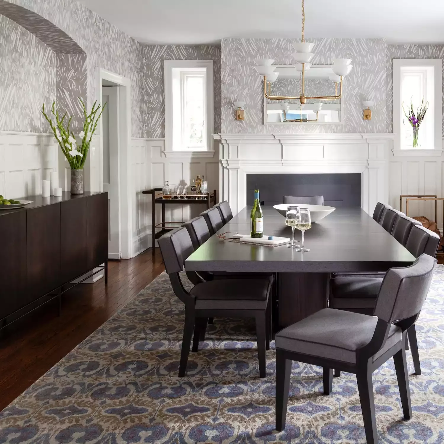 36 Beautiful Wainscoting Ideas to Transform Your Home's Style 31 Integrate the Fireplace