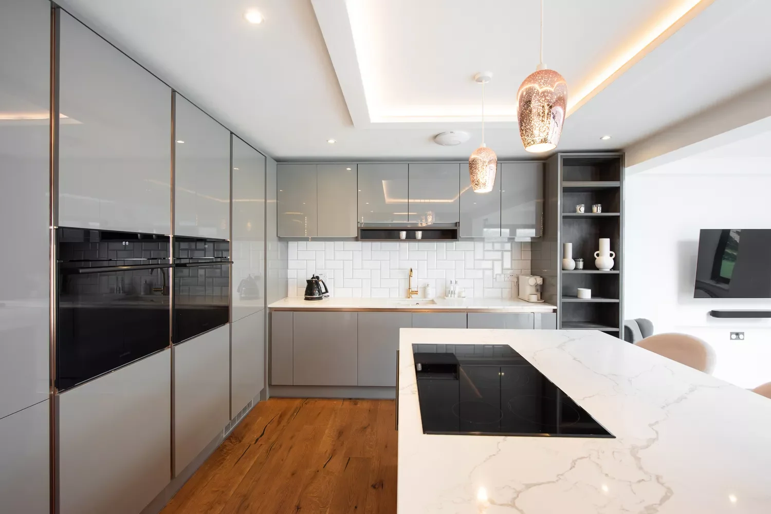 14 Ceiling Lighting Ideas That Will Transform Your Kitchen Into a Designer Space 12 Integrated LED Lighting