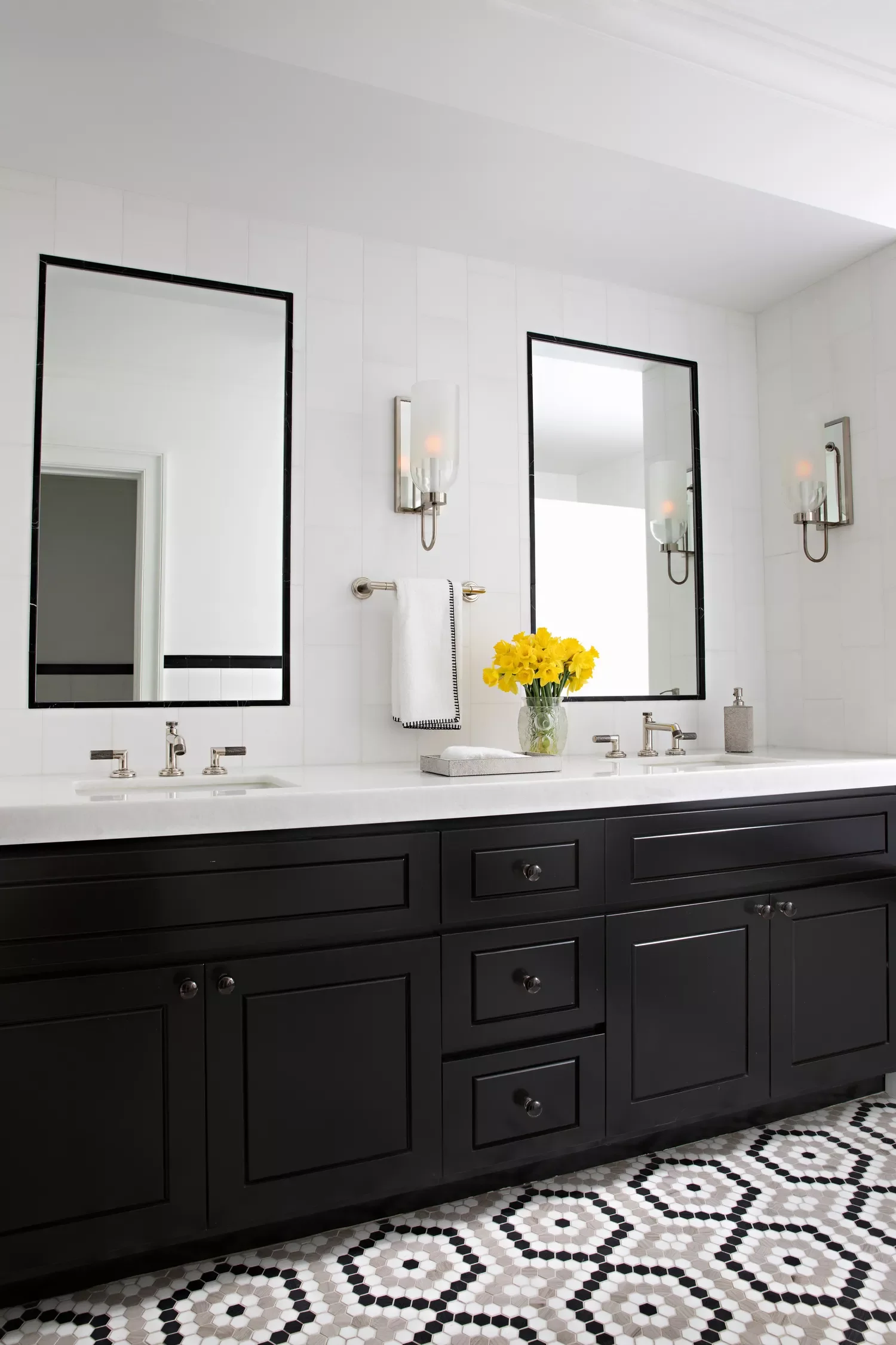 20 Stunning Bathroom Floor Designs That Will Transform Your Space 8 Introduce a Fun Shape