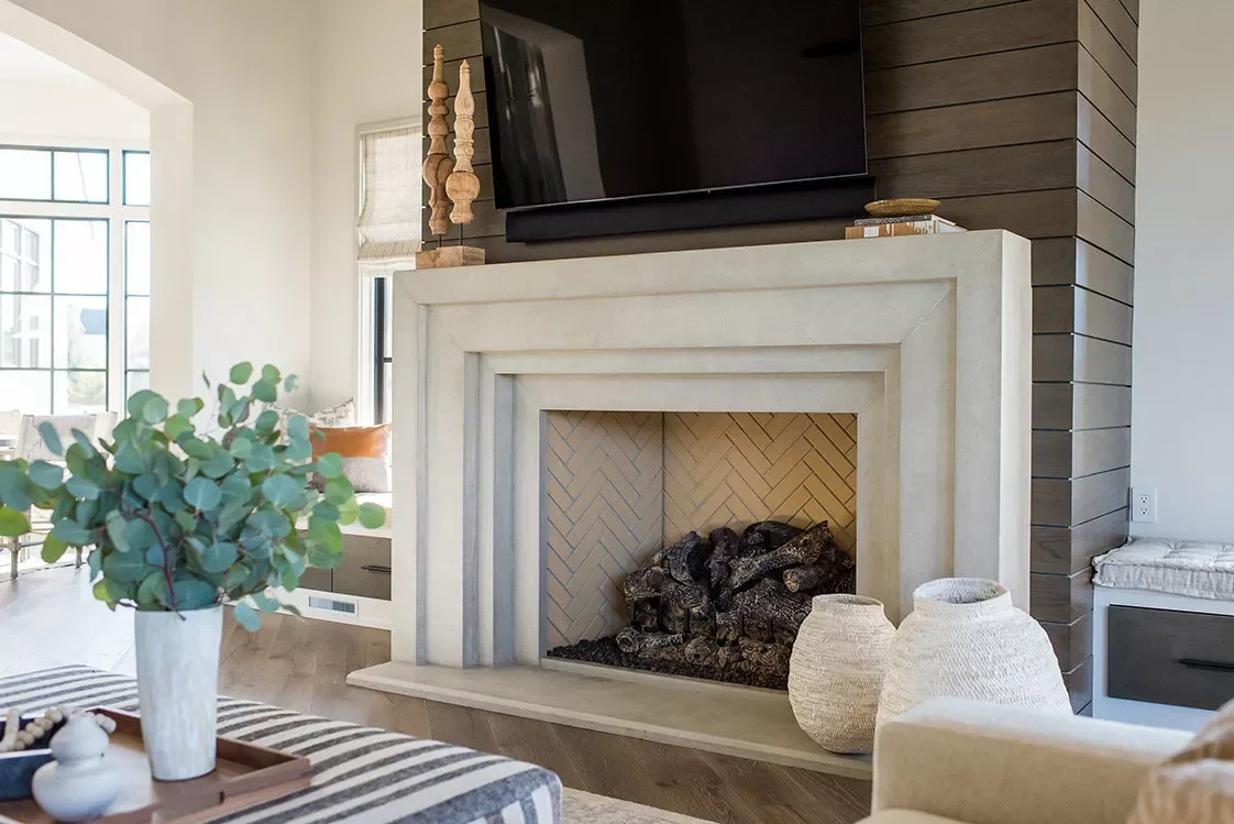 50 Contemporary Fireplace Designs That Will Transform Your Living Space 31 Invest in a Sculptural Mantle