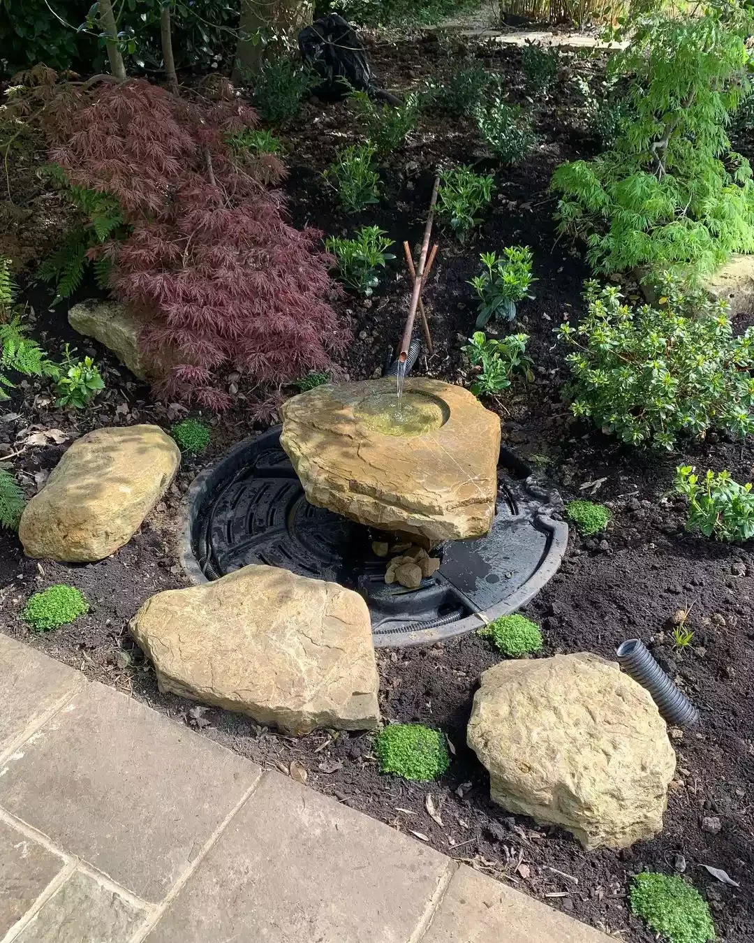 Japanese-Inspired Water Feature