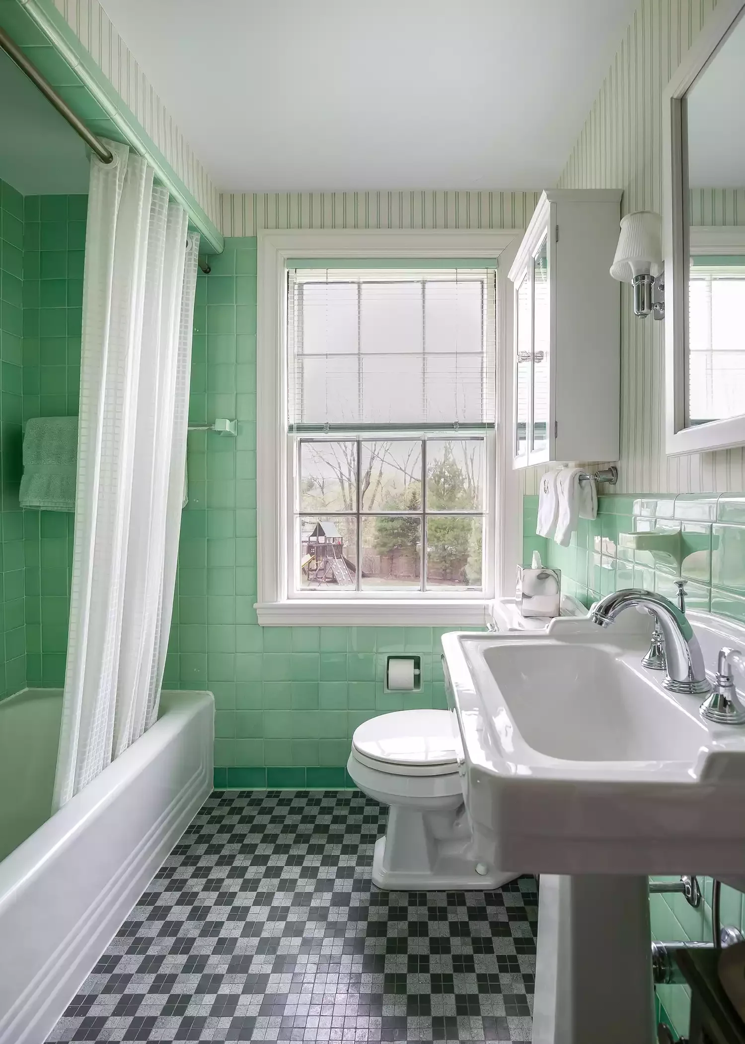 20 Stunning Bathroom Floor Designs That Will Transform Your Space 16 Jazz Up a Dated Space