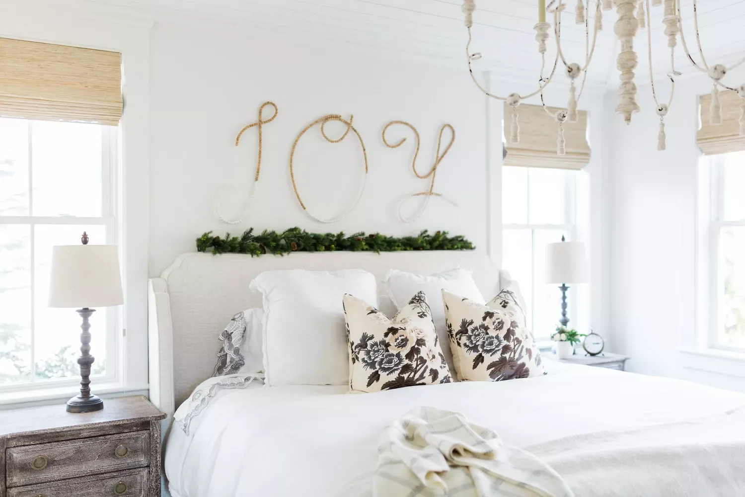 32 Stunning Christmas Wall Decorating Ideas to Transform Your Home Into a Holiday Haven 2 Joy Sign