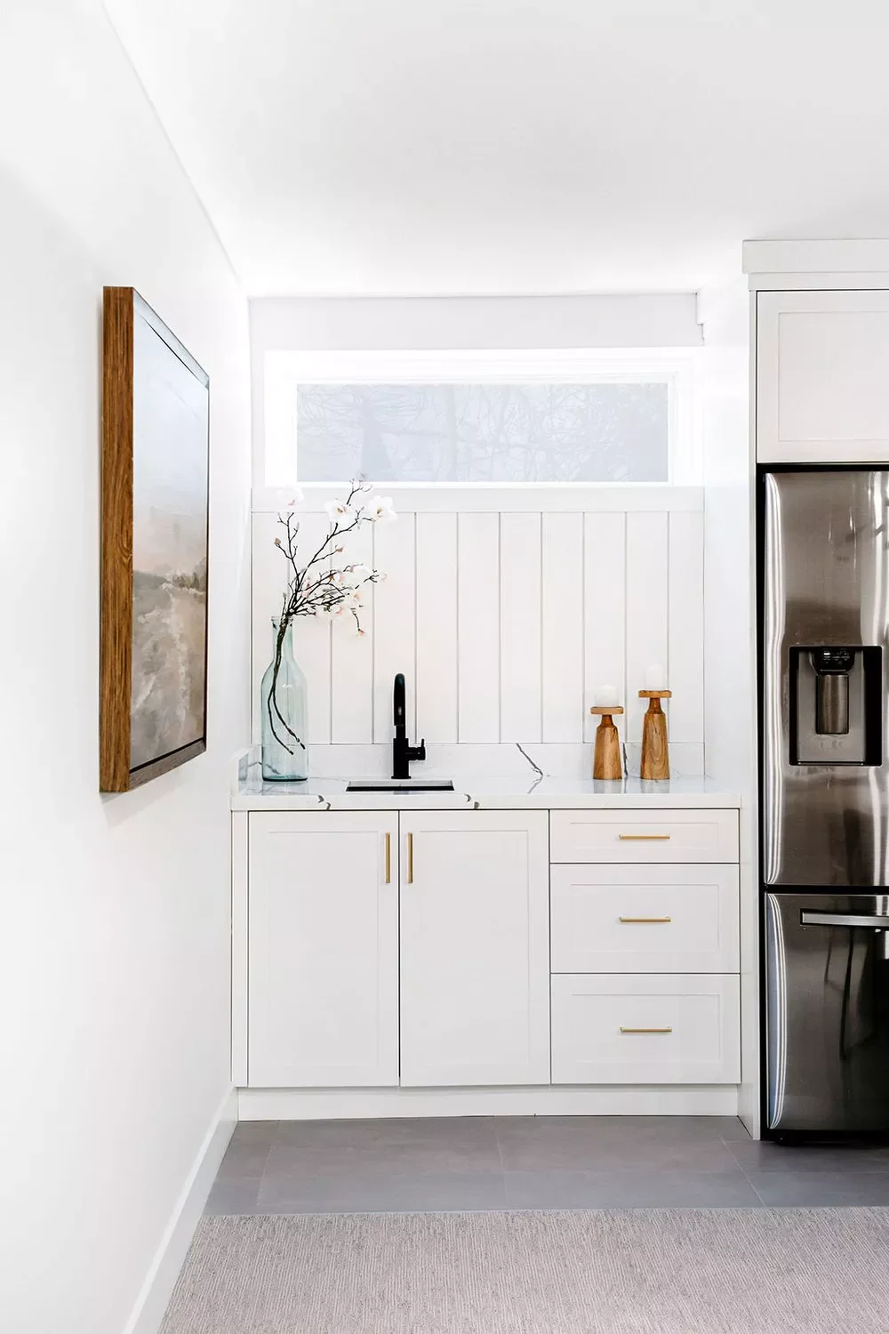 33 Creative Basement Kitchenette Ideas to Transform Your Lower Level 31 Keep It Light and Airy
