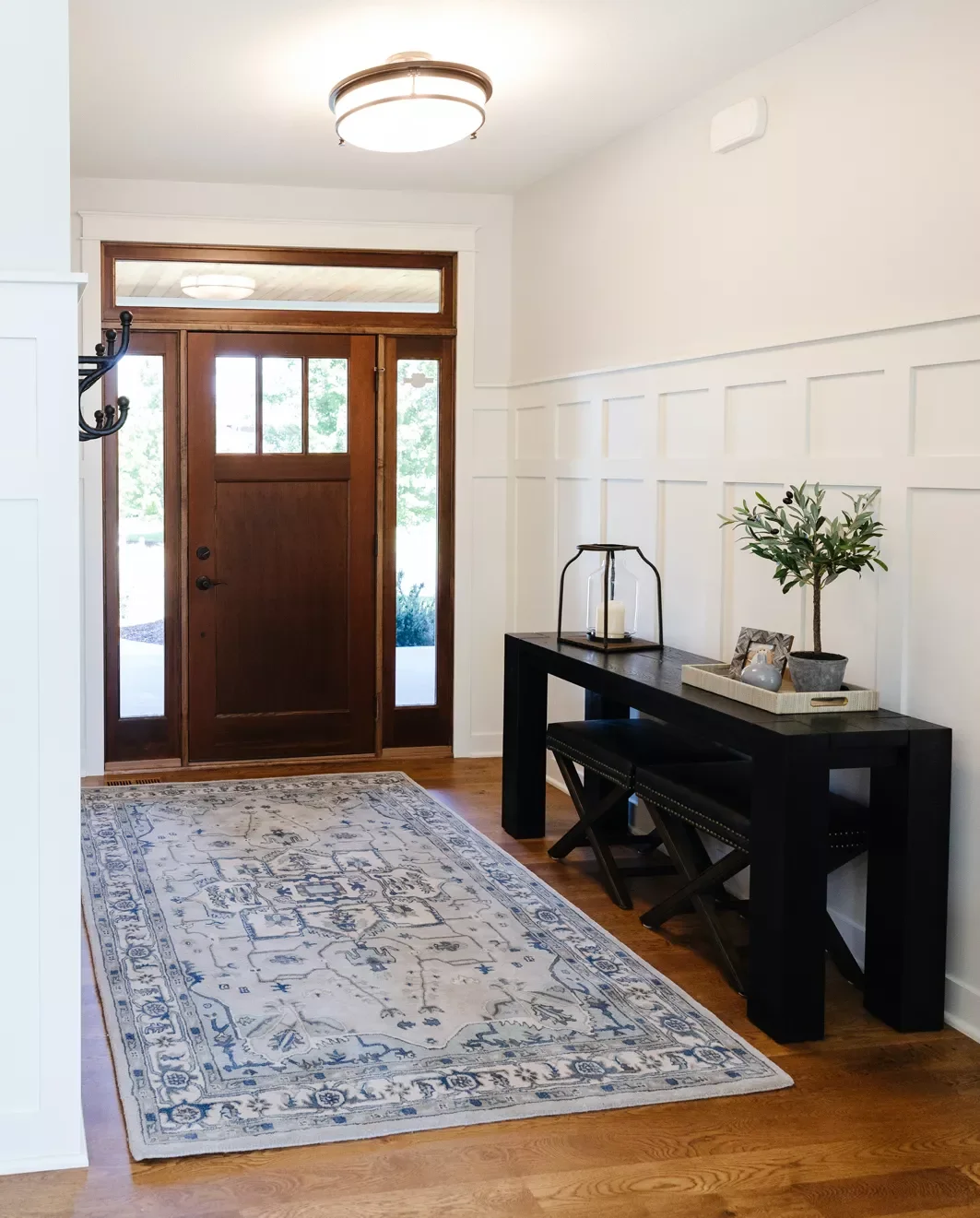 40 Stunning Entryway Lighting Ideas That Will Transform Your Home's First Impression Keep It Simple With a Semi-Flush Mount Fixture