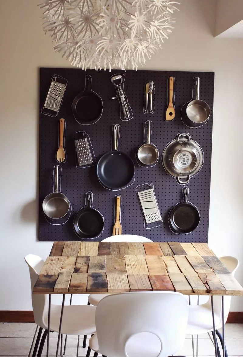 24 Creative Pegboard Organization Ideas That Will Transform Every Space in Your Home Kitchen Pegboard DIY