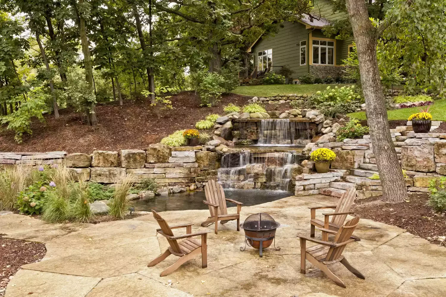 24 Beautiful Koi Pond Designs to Transform Your Outdoor Space Koi Pond With Sitting Area