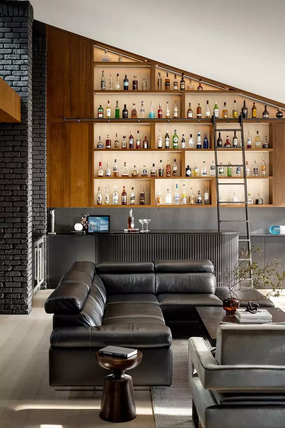 41 Stylish Bar Shelf Ideas That Will Transform Your Home Bar 25 LED-Lit Living Room Bar
