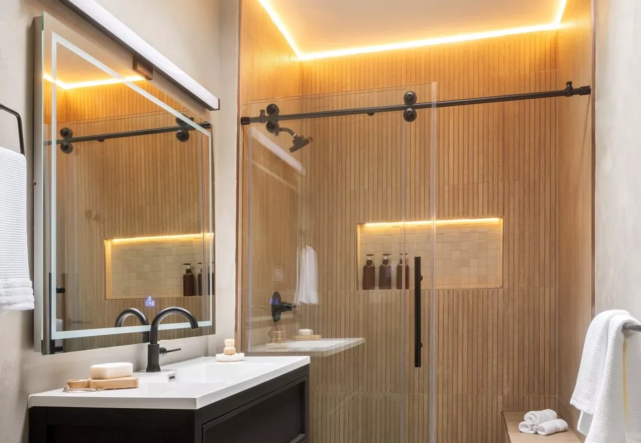 28 Stylish Shower Niche Ideas That'll Transform Your Bathroom Storage 2 LED-Lit Shower Niche
