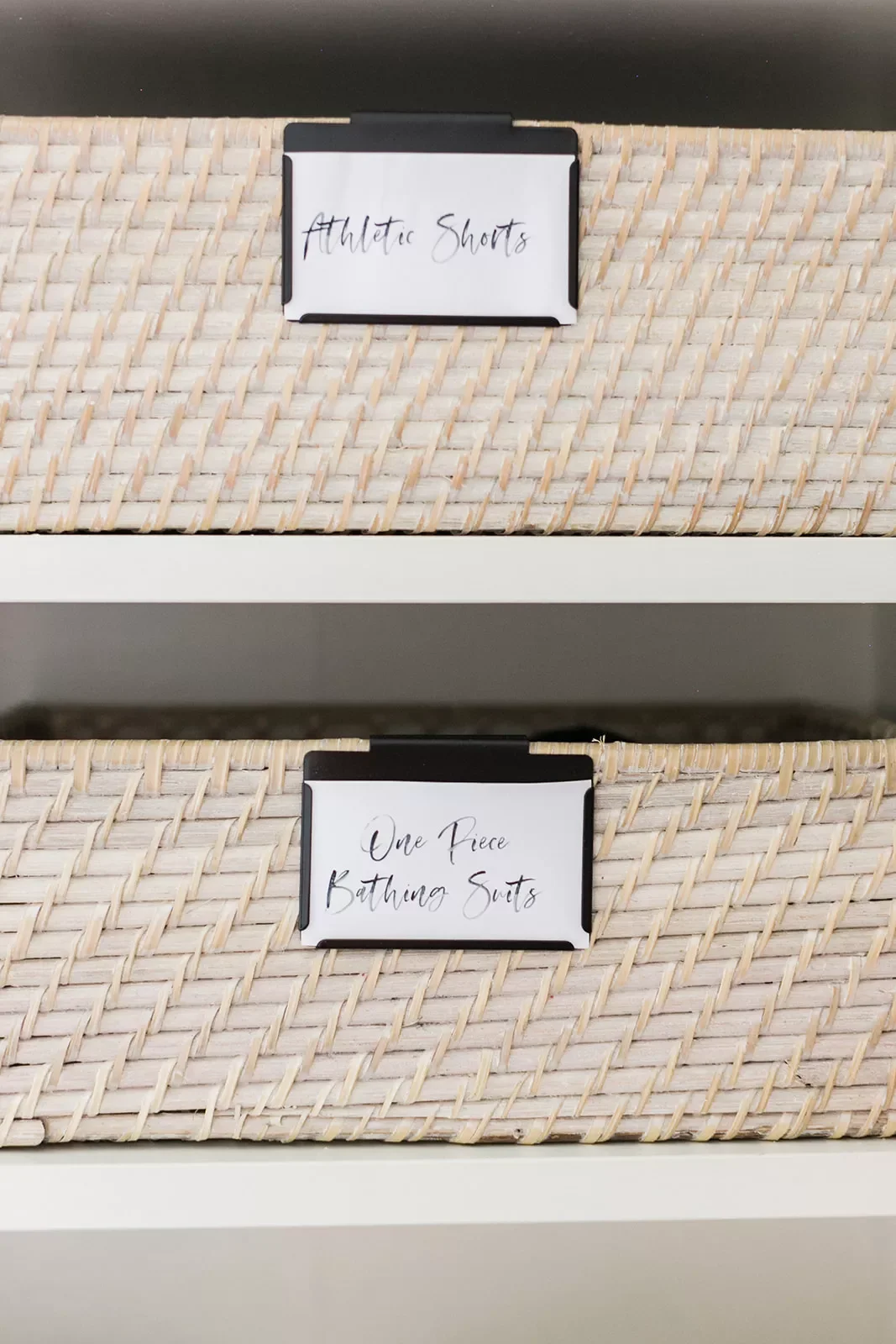 27 Brilliant Small Closet Organization Ideas That Actually Work Label Storage Baskets