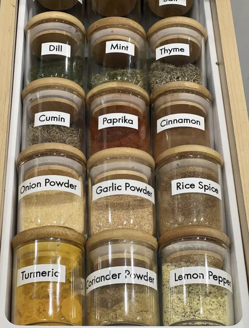20 Creative Spice Organization Ideas That Will Transform Your Kitchen Label With a Bigger Font