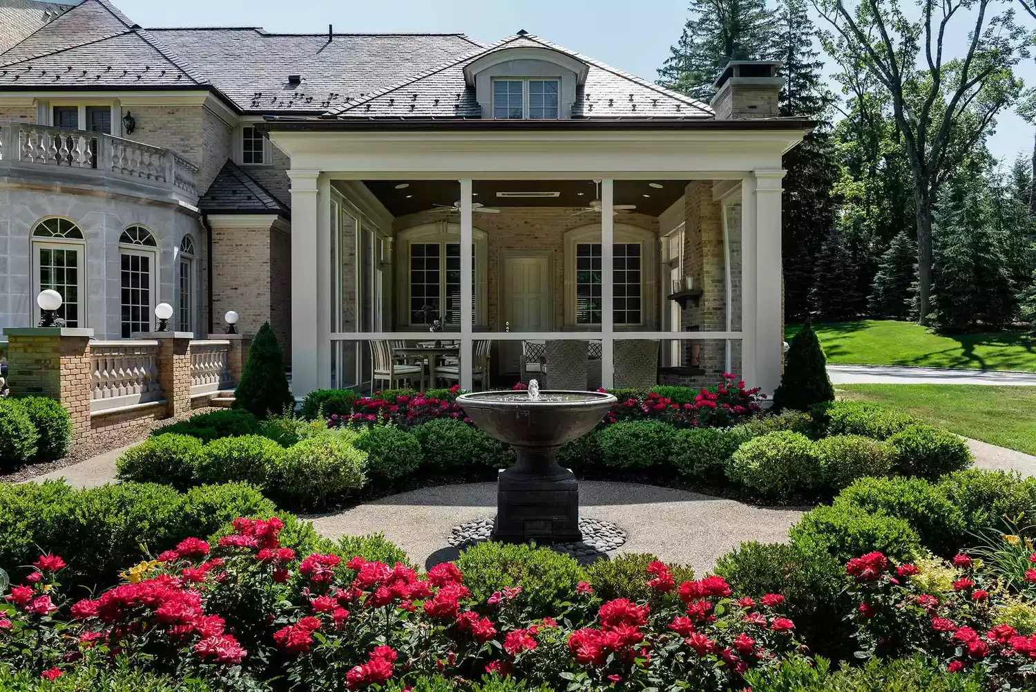 57 Stunning Backyard Transformation Ideas to Create Your Perfect Outdoor Retreat Landscaped Fountain