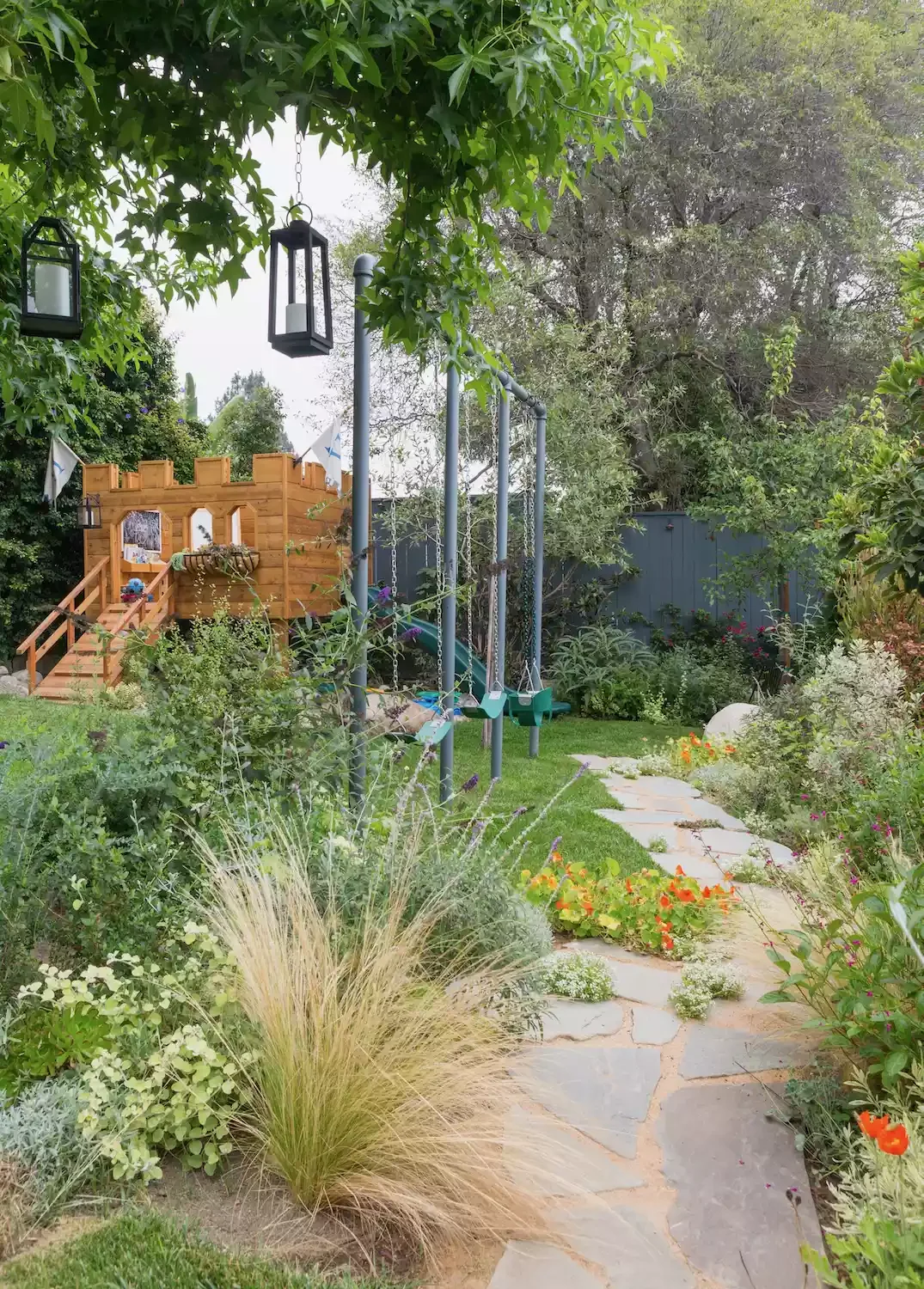 57 Stunning Backyard Transformation Ideas to Create Your Perfect Outdoor Retreat Landscaped Stone Walkway