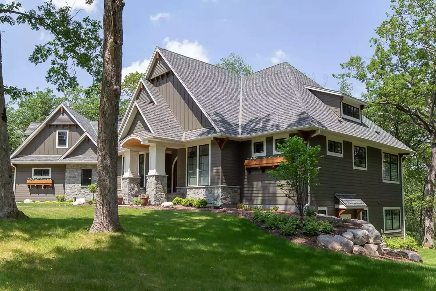 24 Stunning Rock Landscaping Ideas to Transform Your Front Yard Landscaping Rocks for Sloped Yards