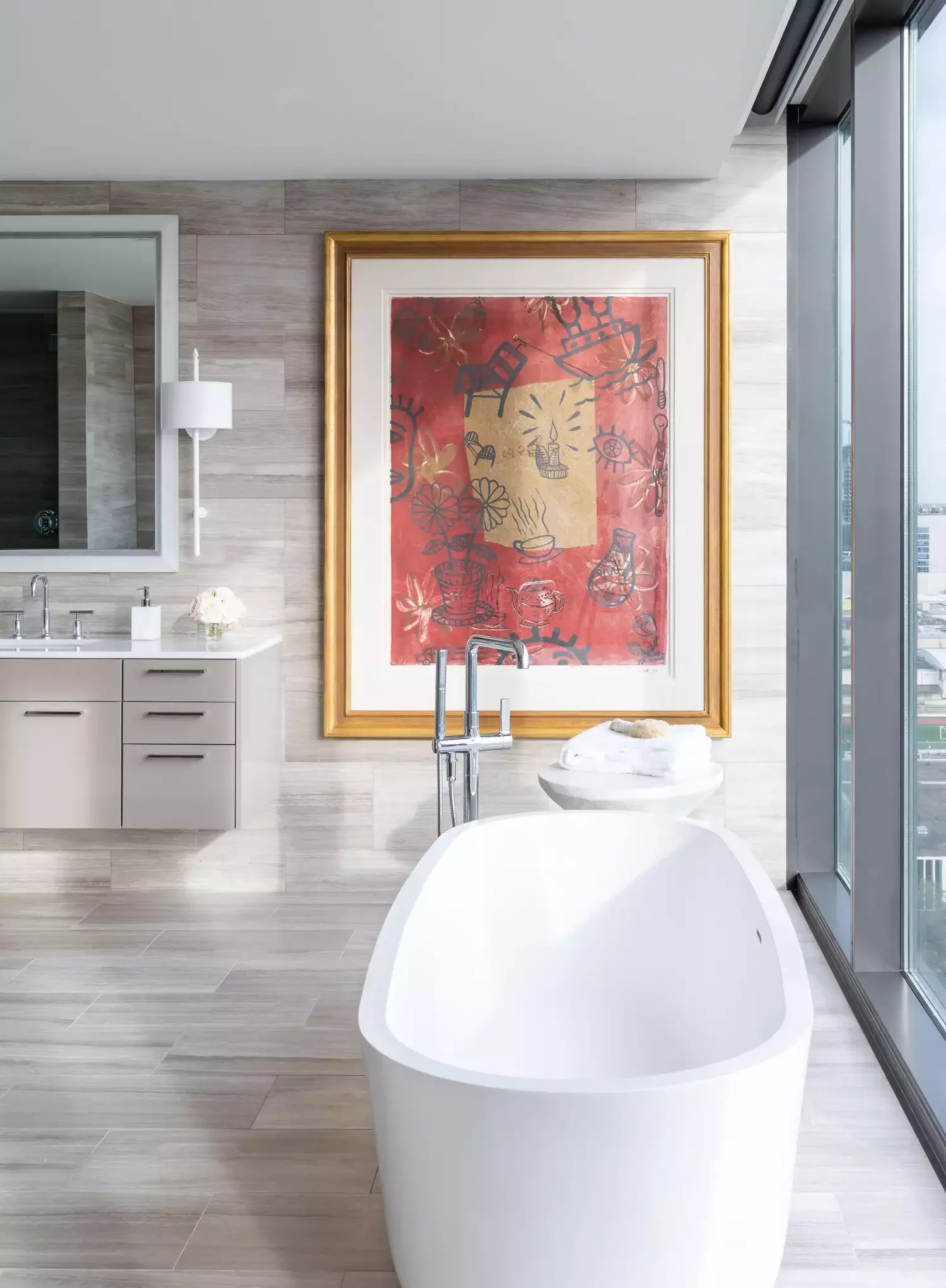 102 Stunning Bathroom Design Ideas That Will Transform Your Space Large-Scale Art