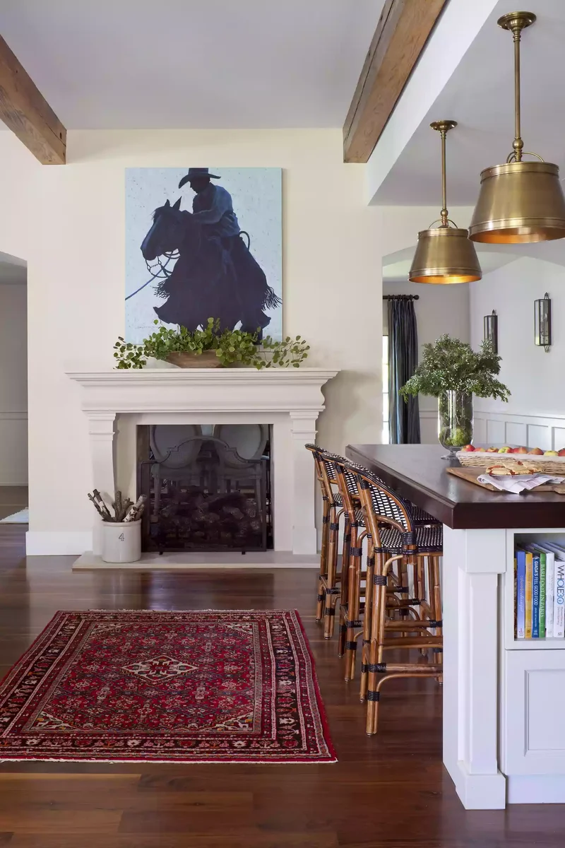 32 Living Room Mantle Decor Ideas That Add Style and Warmth 3 Large Vessel With Rambling Greenery